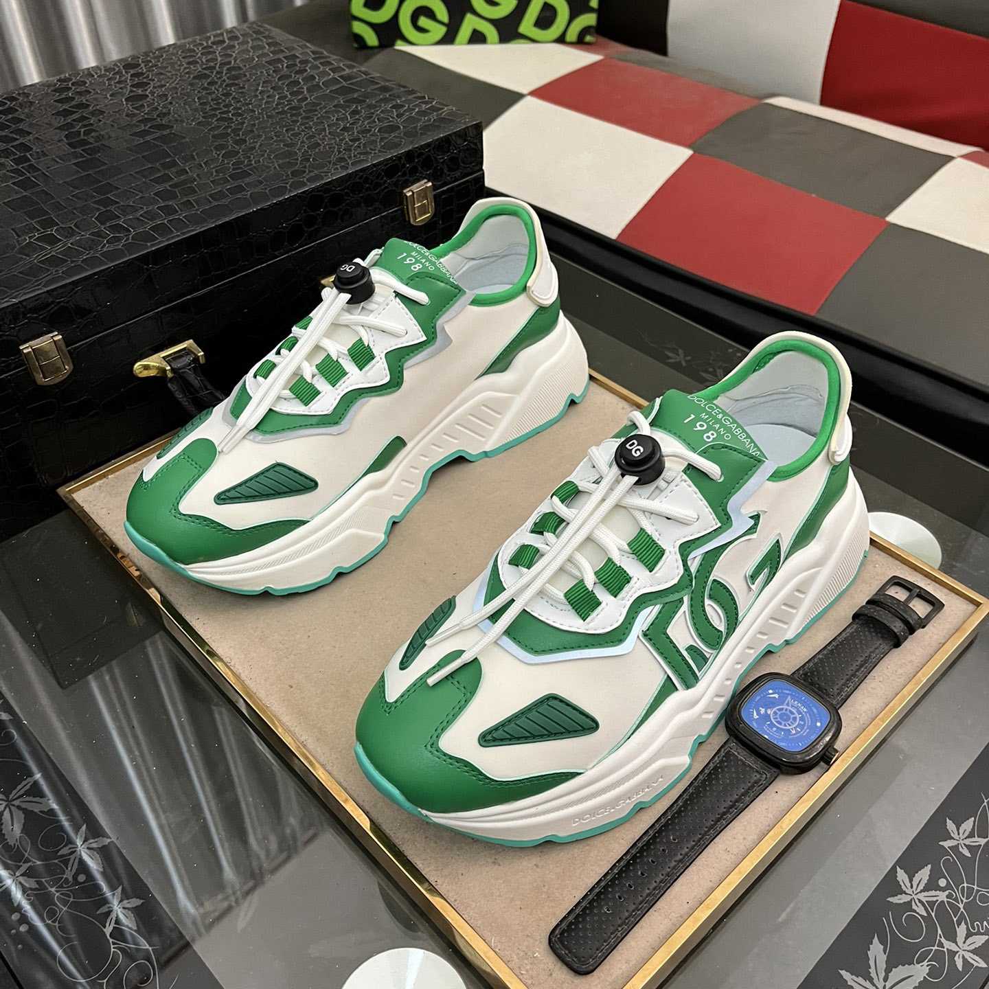 Dolce & Gabbana Mixed-materials Daymaster Sneakers - DopestKickz