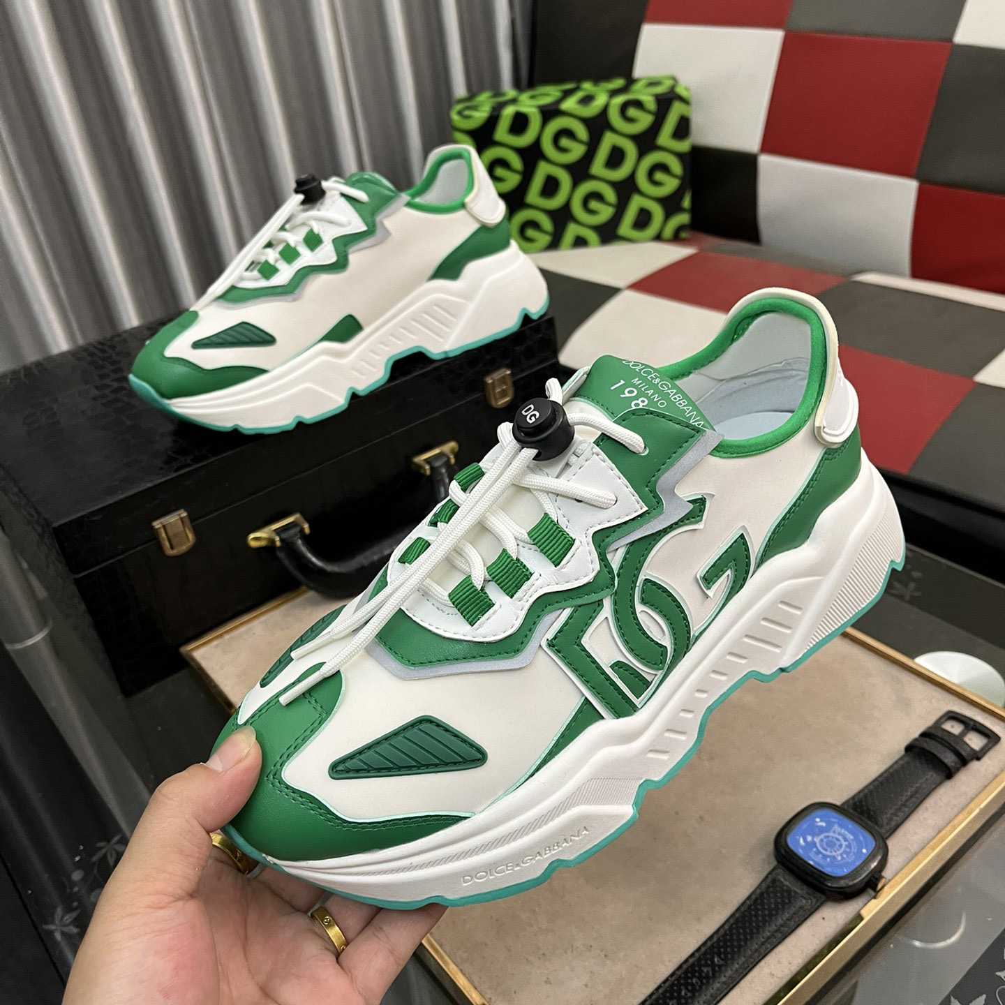 Dolce & Gabbana Mixed-materials Daymaster Sneakers - DopestKickz