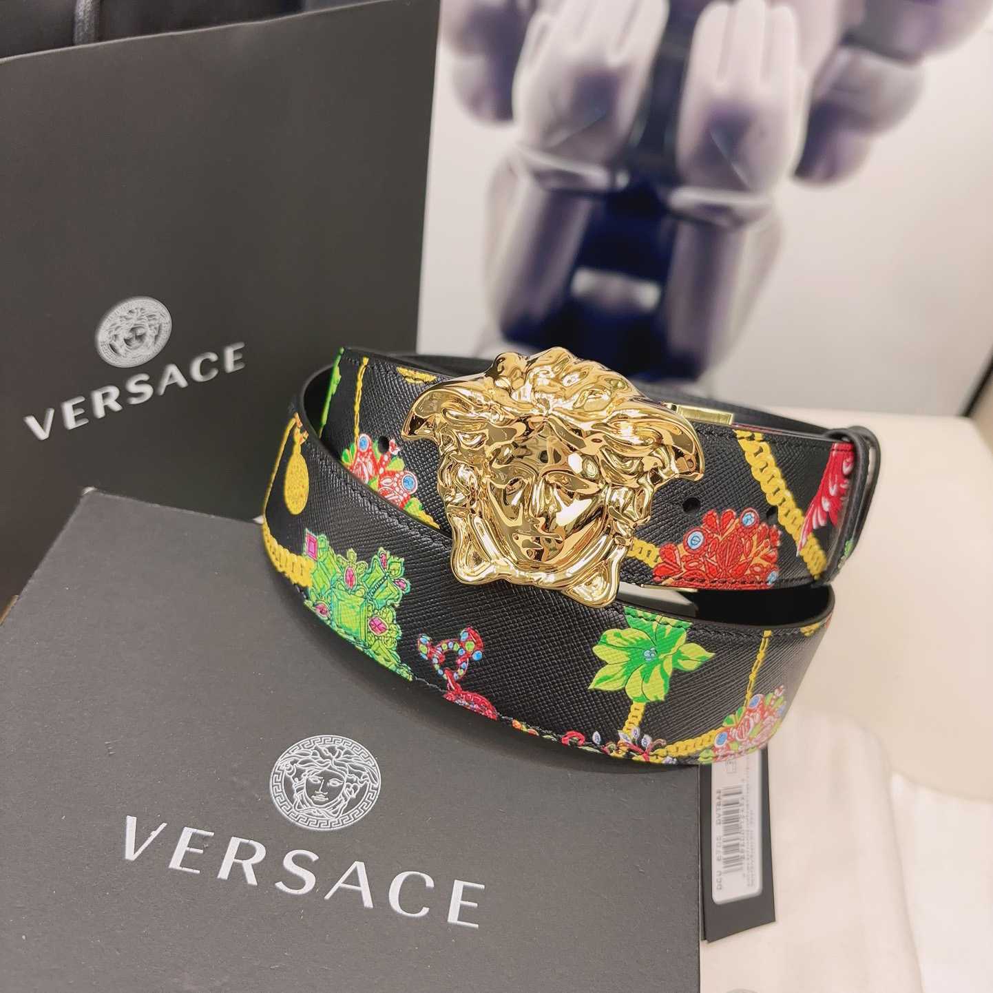 Versace Reversible Barocco Leather Belt  40mm - DopestKickz