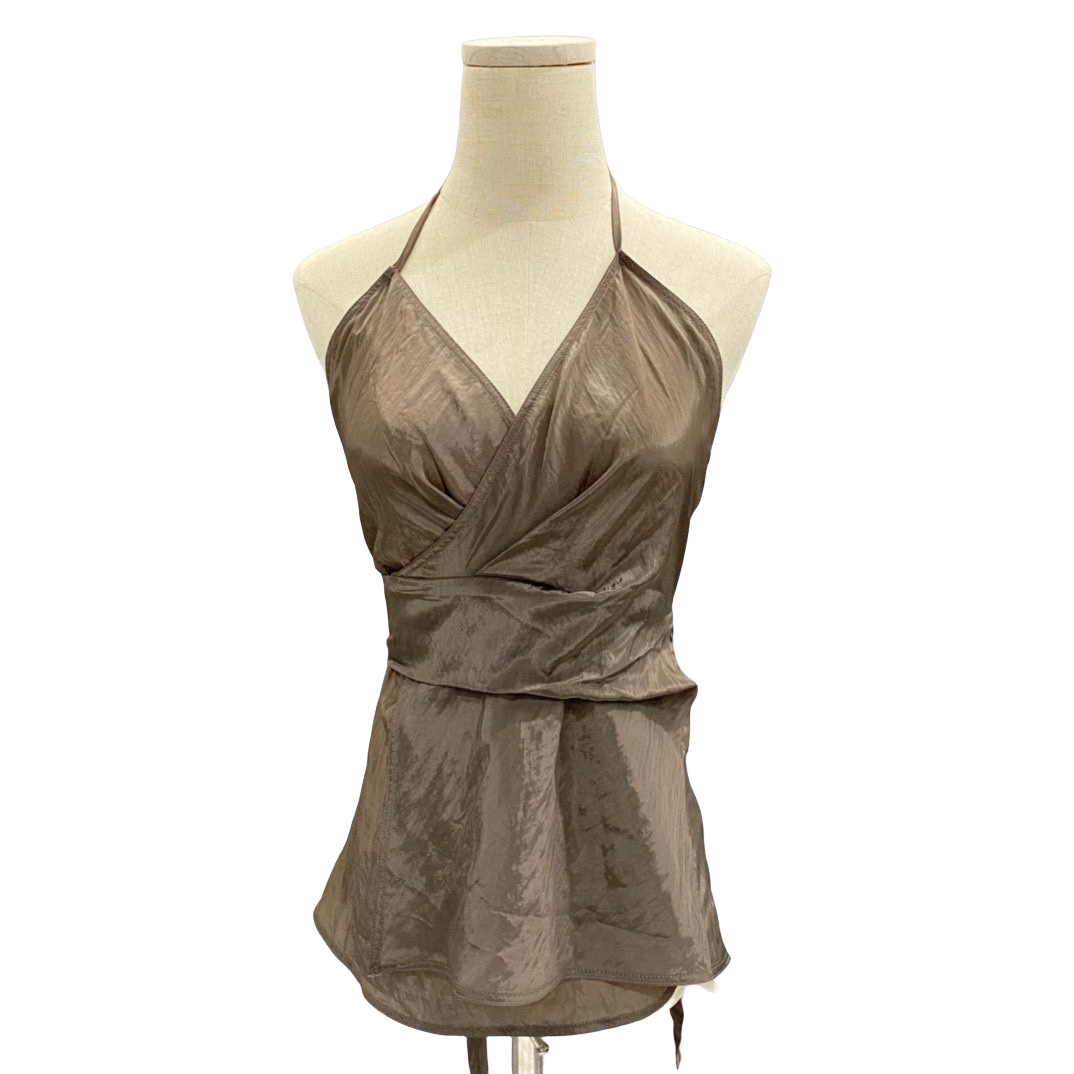 Rick Owens Laura Satin Wrap Top - DopestKickz