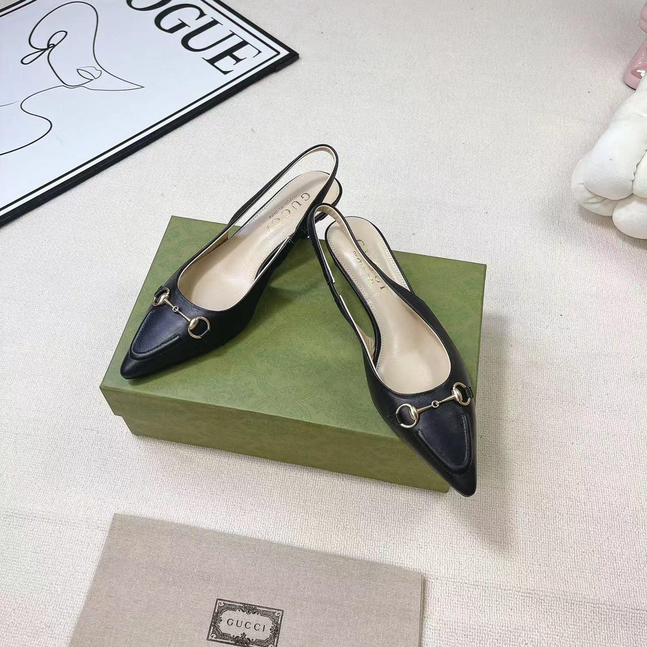 Gucci Women's Horsebit Slingback Pump - DopestKickz