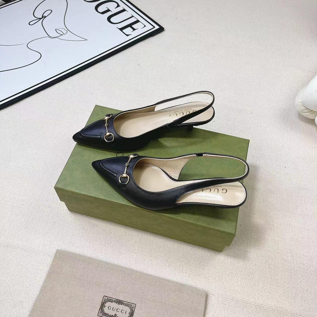 Gucci Women's Horsebit Slingback Pump - DopestKickz