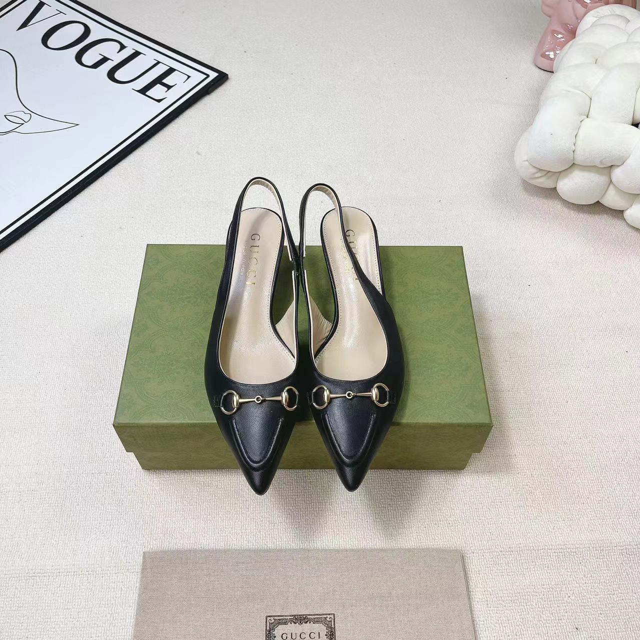 Gucci Women's Horsebit Slingback Pump - DopestKickz