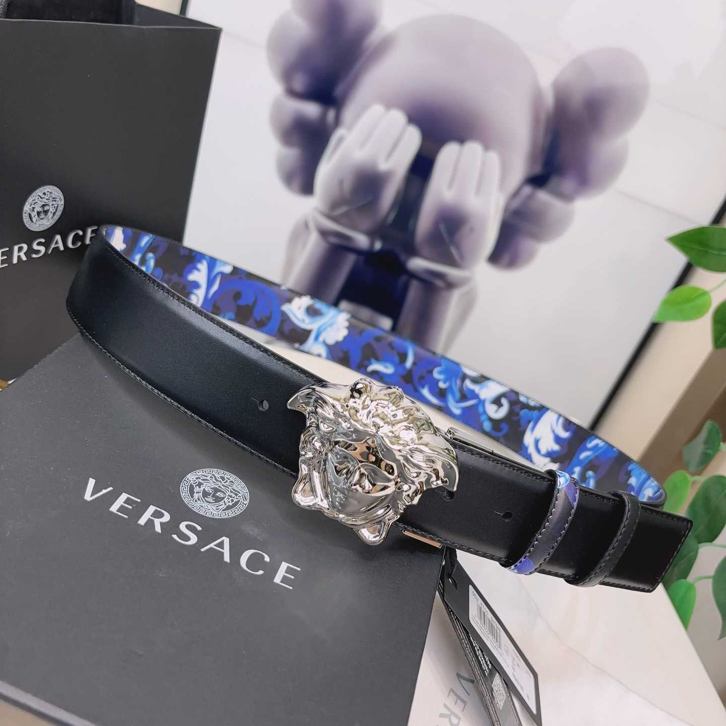 Versace La Medusa Logo-buckle Barocco-print Belt   40mm - DopestKickz