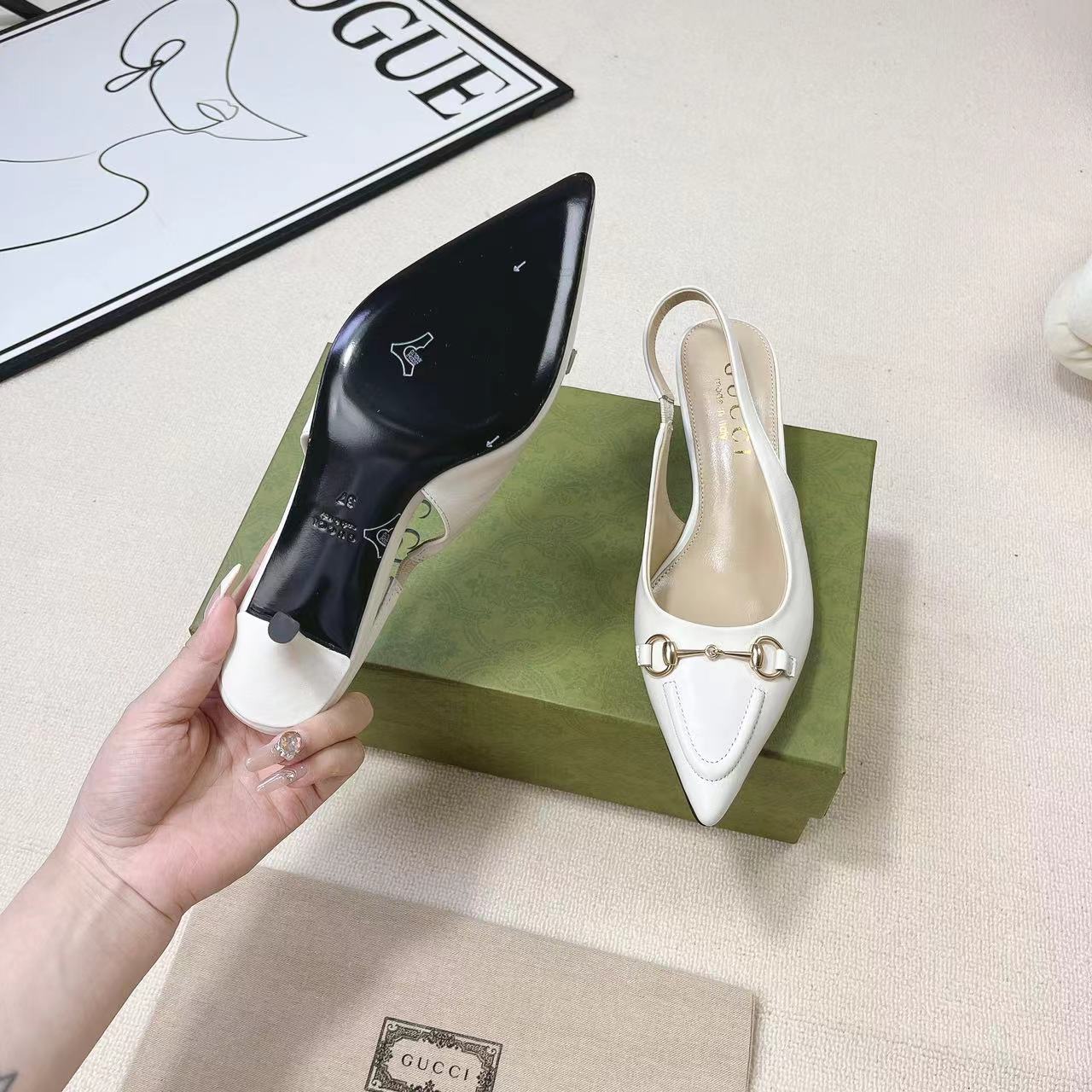 Gucci Women's Horsebit Slingback Pump - DopestKickz