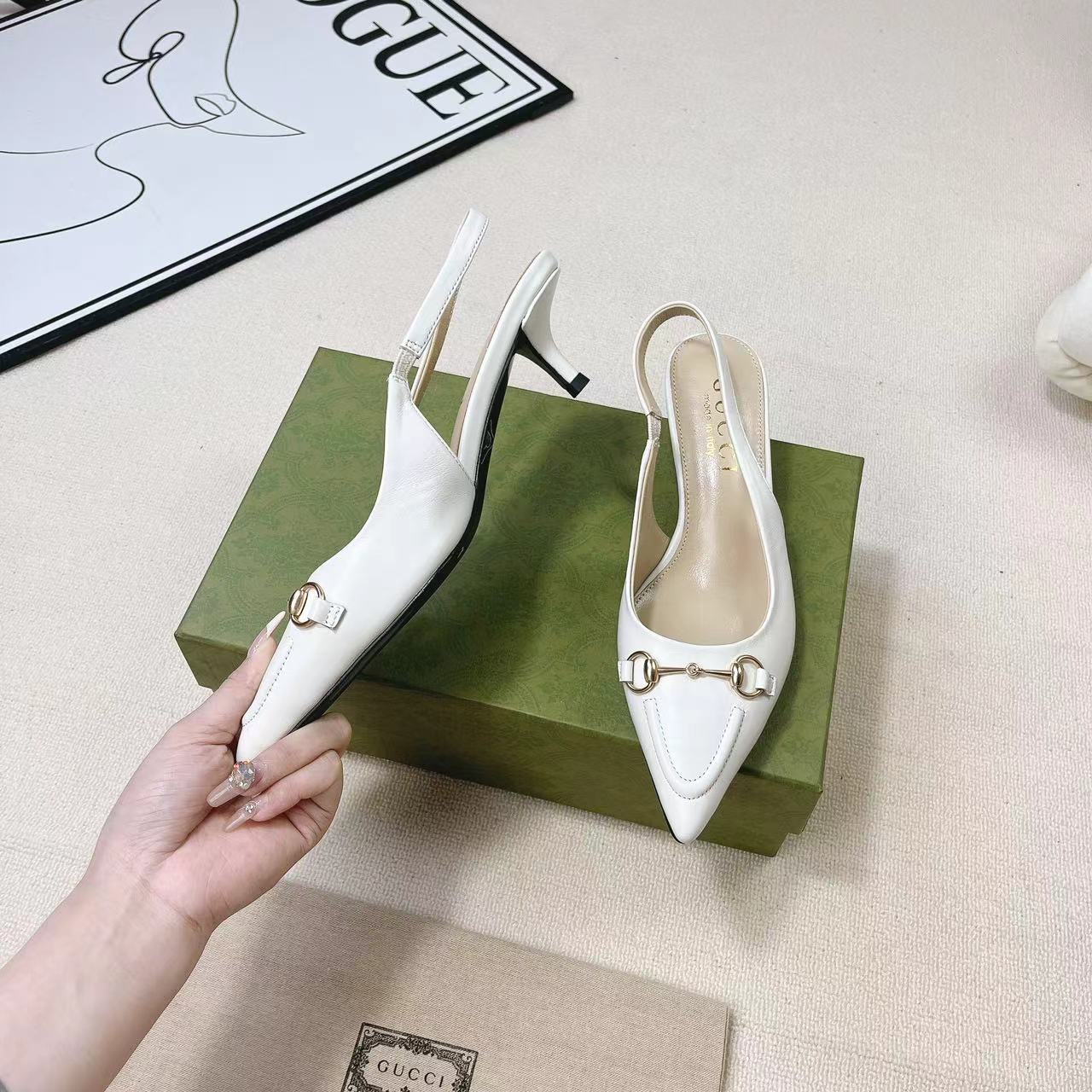 Gucci Women's Horsebit Slingback Pump - DopestKickz