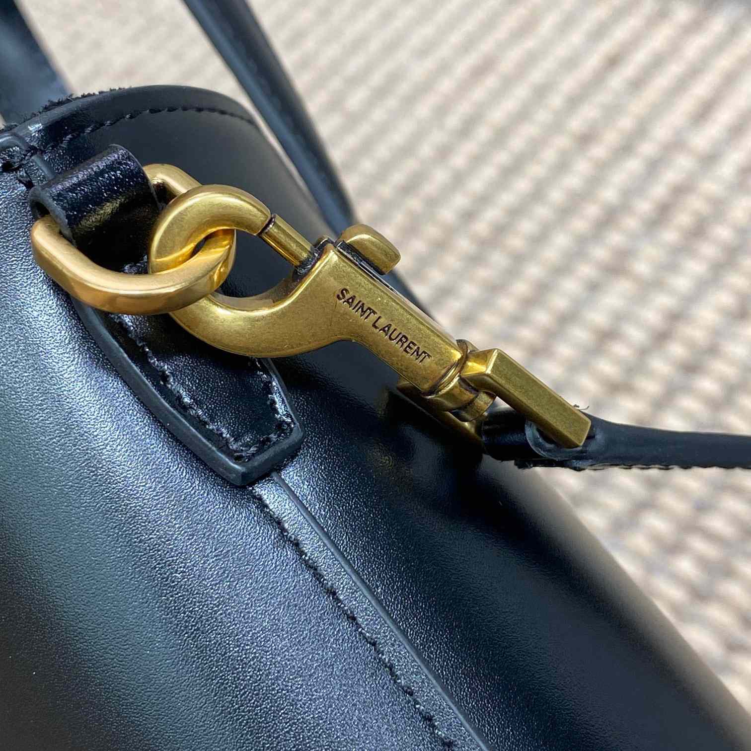 Saint Laurent Mini Toy Shopping Saint Laurent In Box Leather - DopestKickz