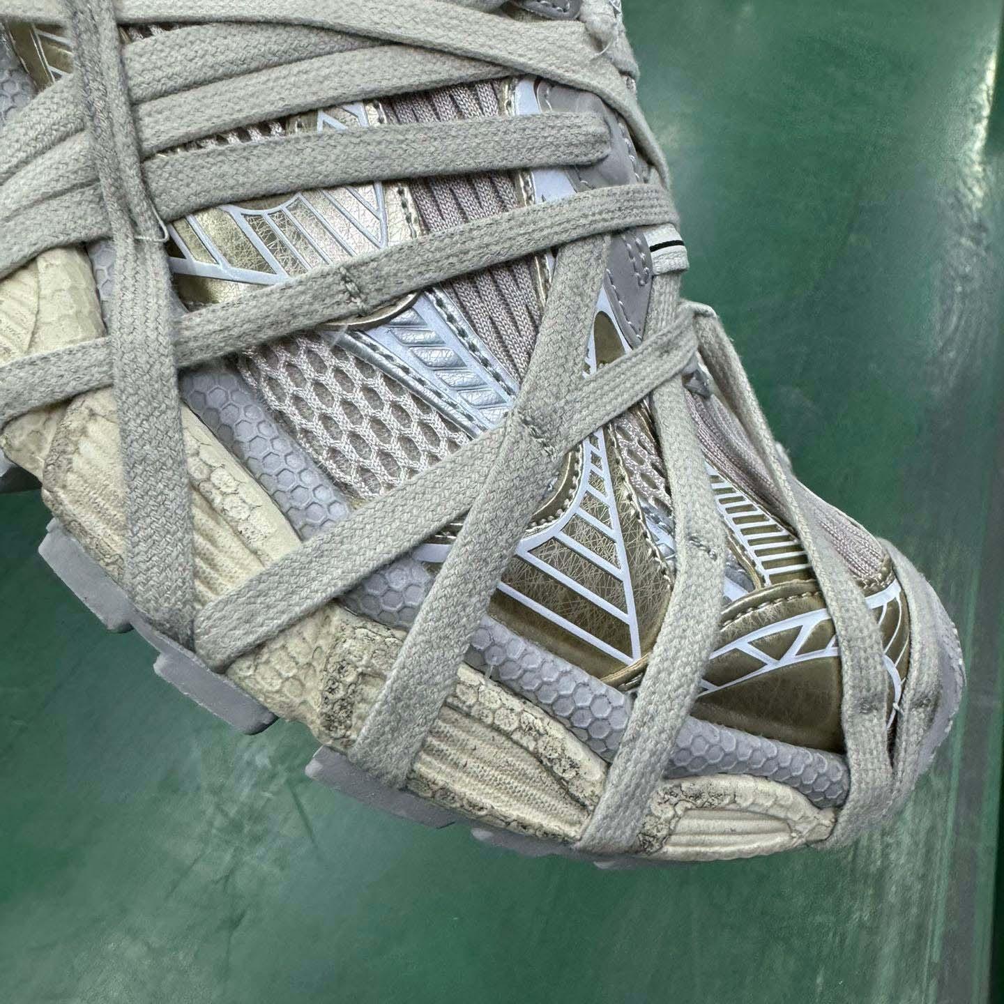 Balenciaga 3XL Extreme Lace Sneaker In Light Beige - DopestKickz