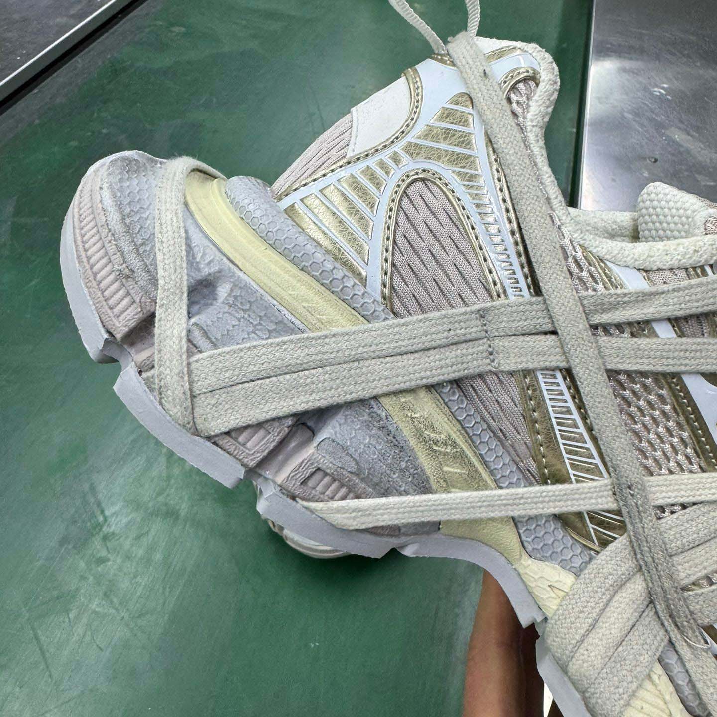 Balenciaga 3XL Extreme Lace Sneaker In Light Beige - DopestKickz