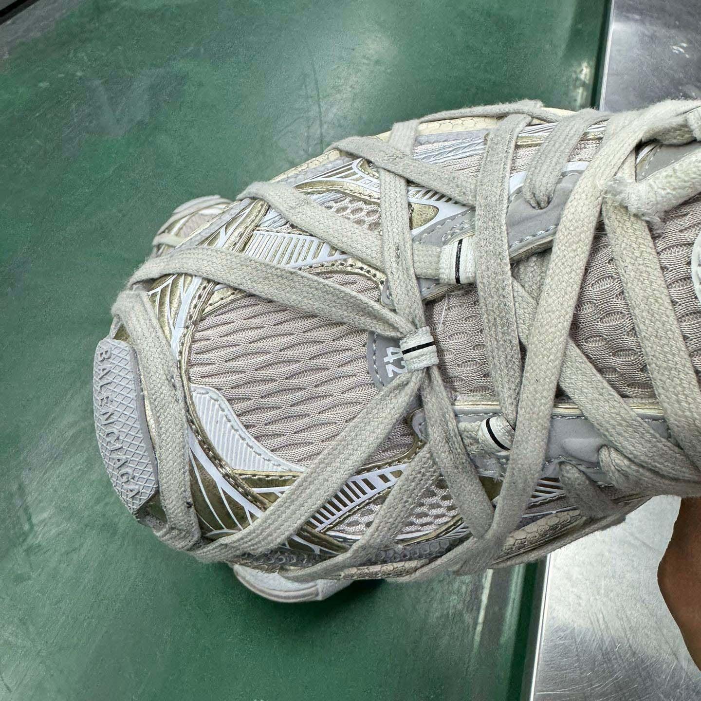 Balenciaga 3XL Extreme Lace Sneaker In Light Beige - DopestKickz