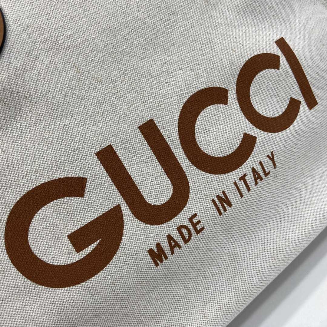 Gucci Medium Tote Bag With Gucci Print - DopestKickz