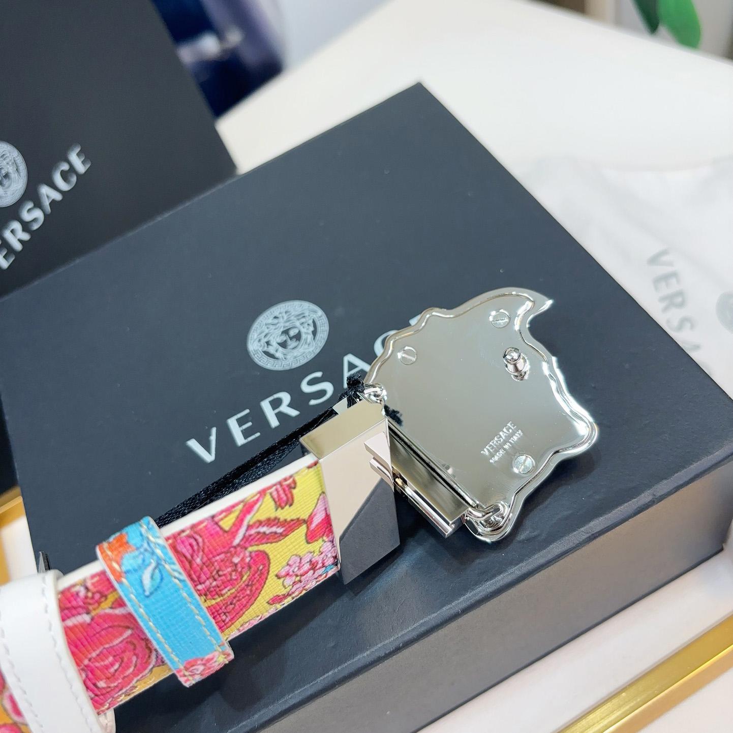Versace Leather Waist Belt    40mm - DopestKickz