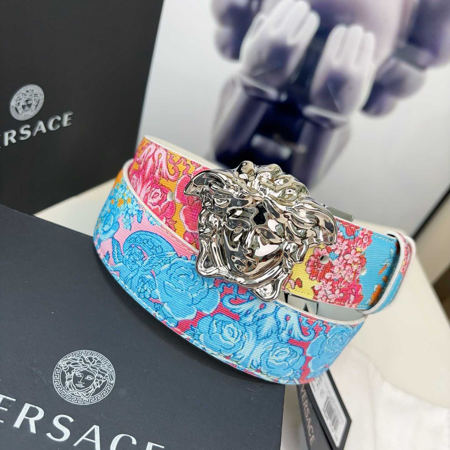 Versace Leather Waist Belt    40mm - DopestKickz