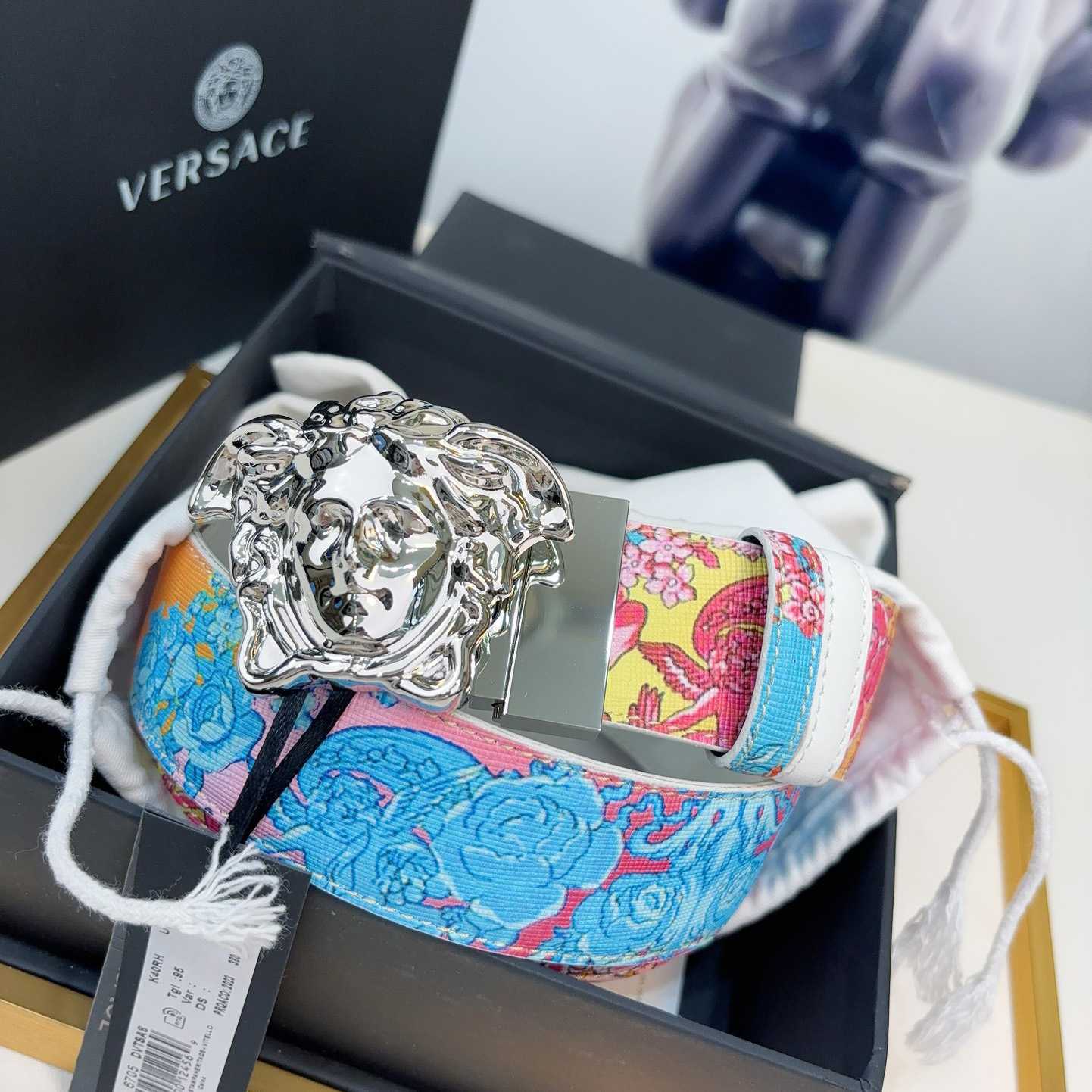 Versace Leather Waist Belt    40mm - DopestKickz