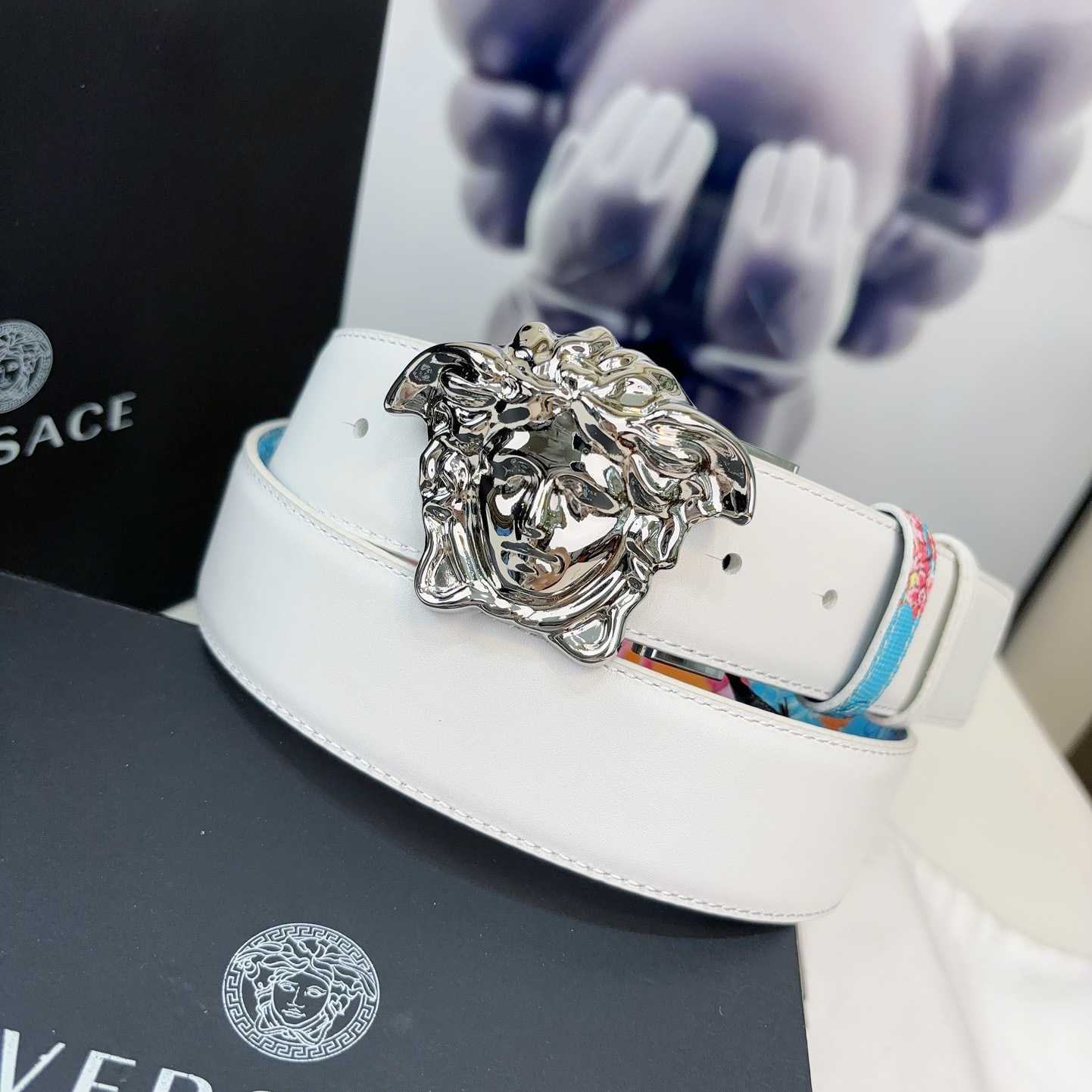 Versace Leather Waist Belt    40mm - DopestKickz