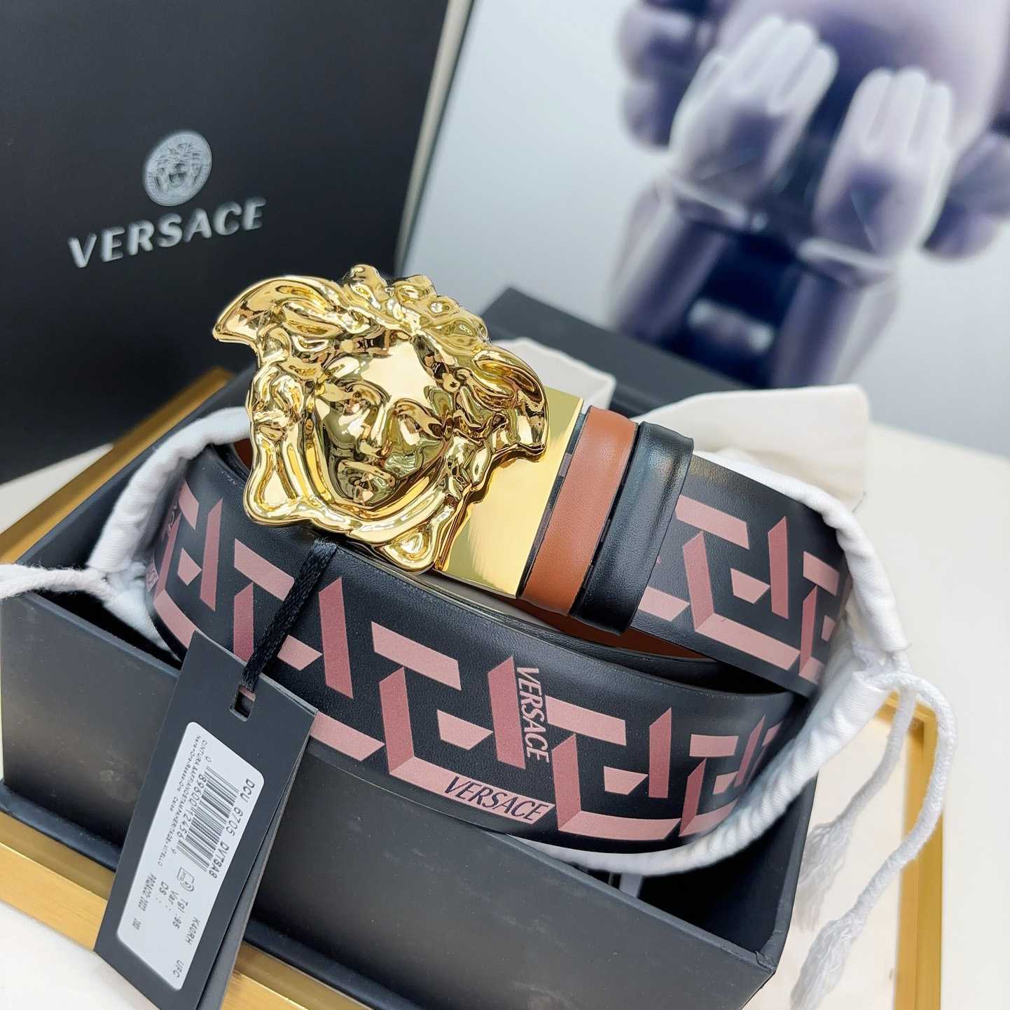 Versace Reversible Leather Belt    40mm - DopestKickz