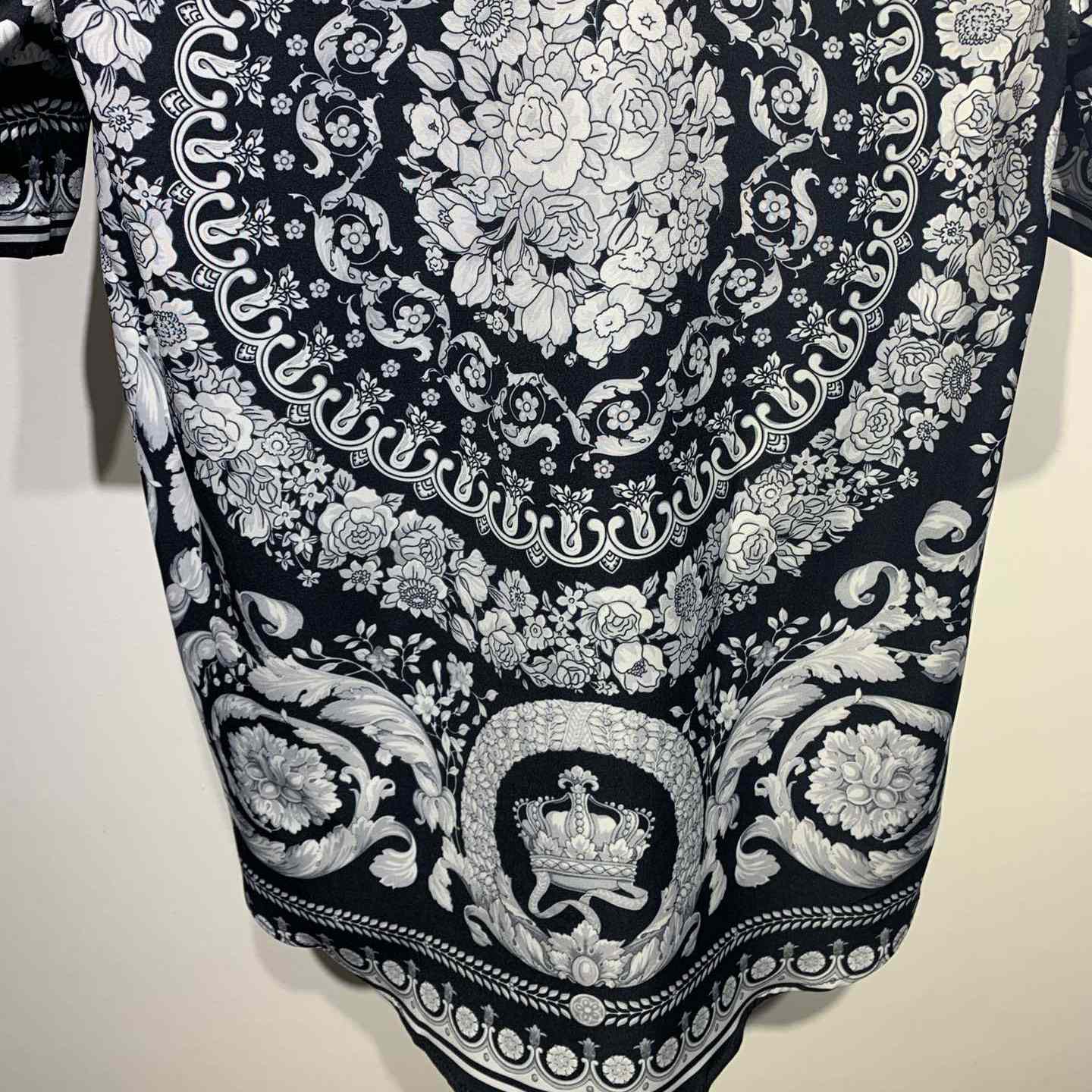 Versace Barocco Print Silk Shirt - DopestKickz