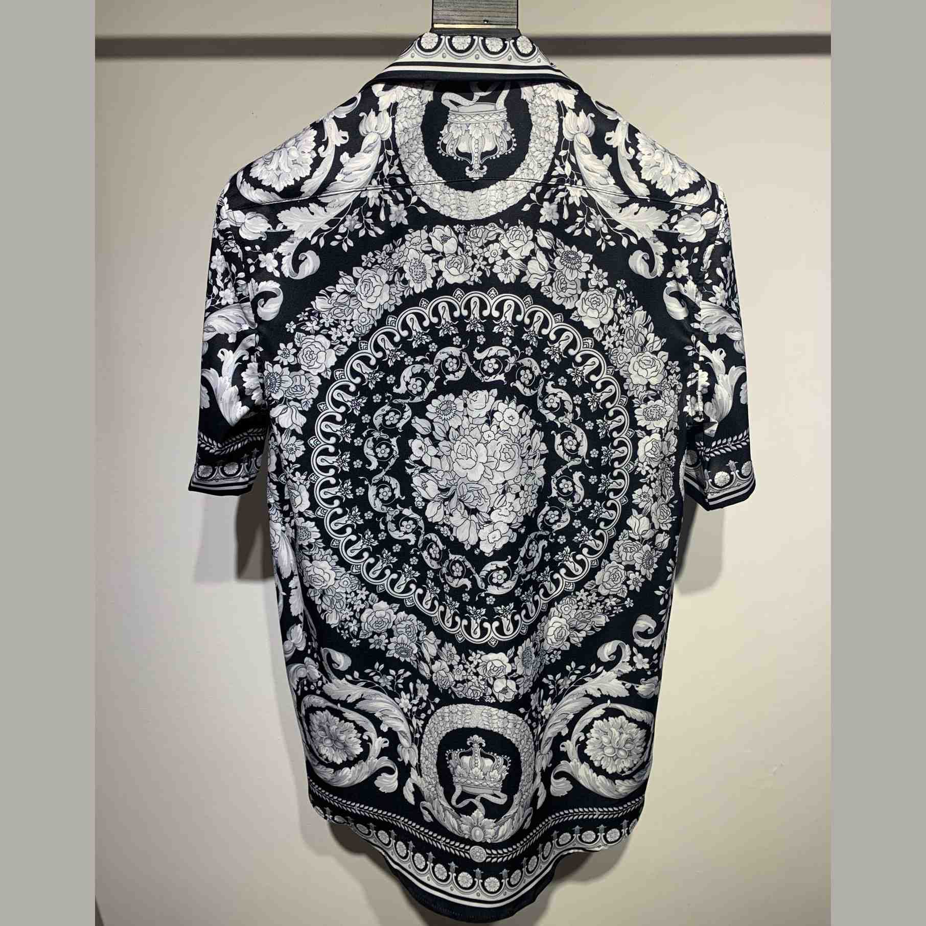 Versace Barocco Print Silk Shirt - DopestKickz