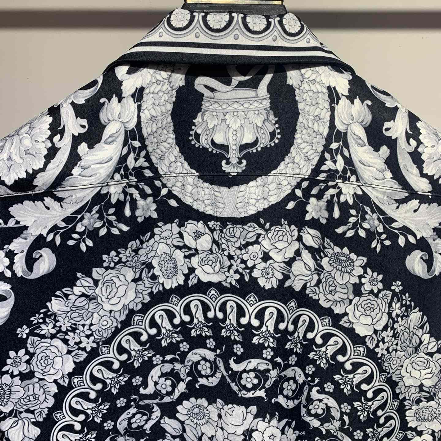 Versace Barocco Print Silk Shirt - DopestKickz