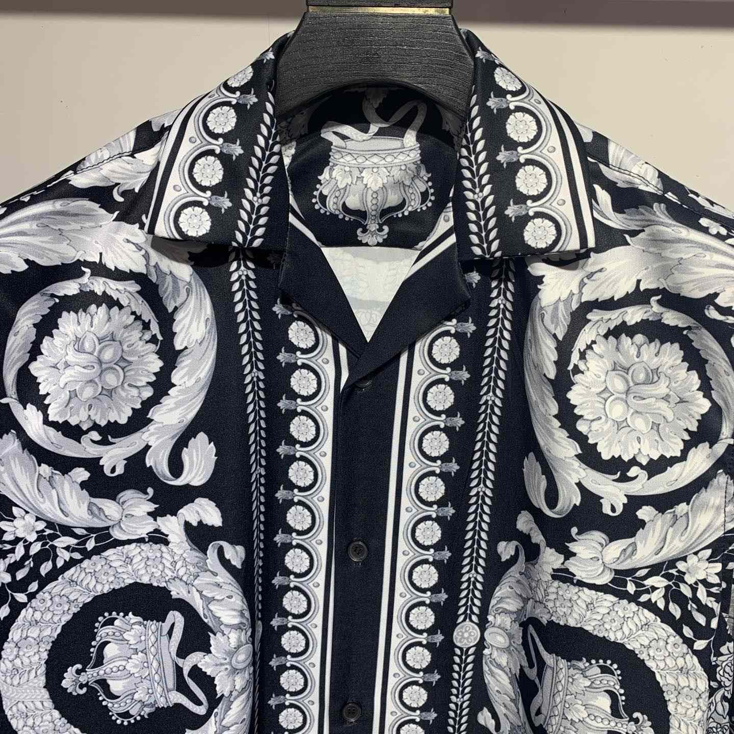 Versace Barocco Print Silk Shirt - DopestKickz
