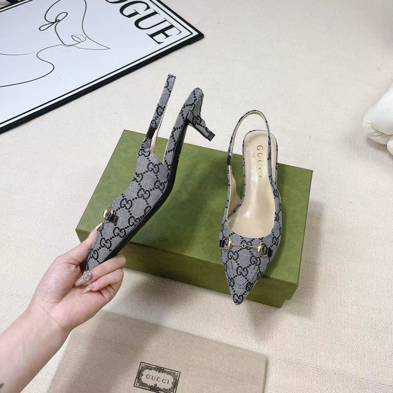 Gucci Women's Horsebit Slingback Pump - DopestKickz