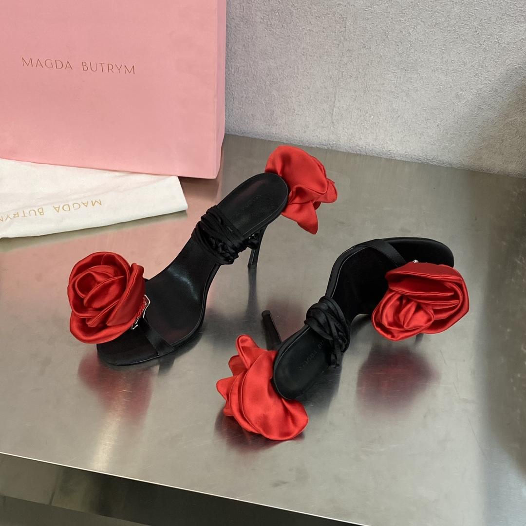 Magda Butrym Flower Heel Sandals - DopestKickz