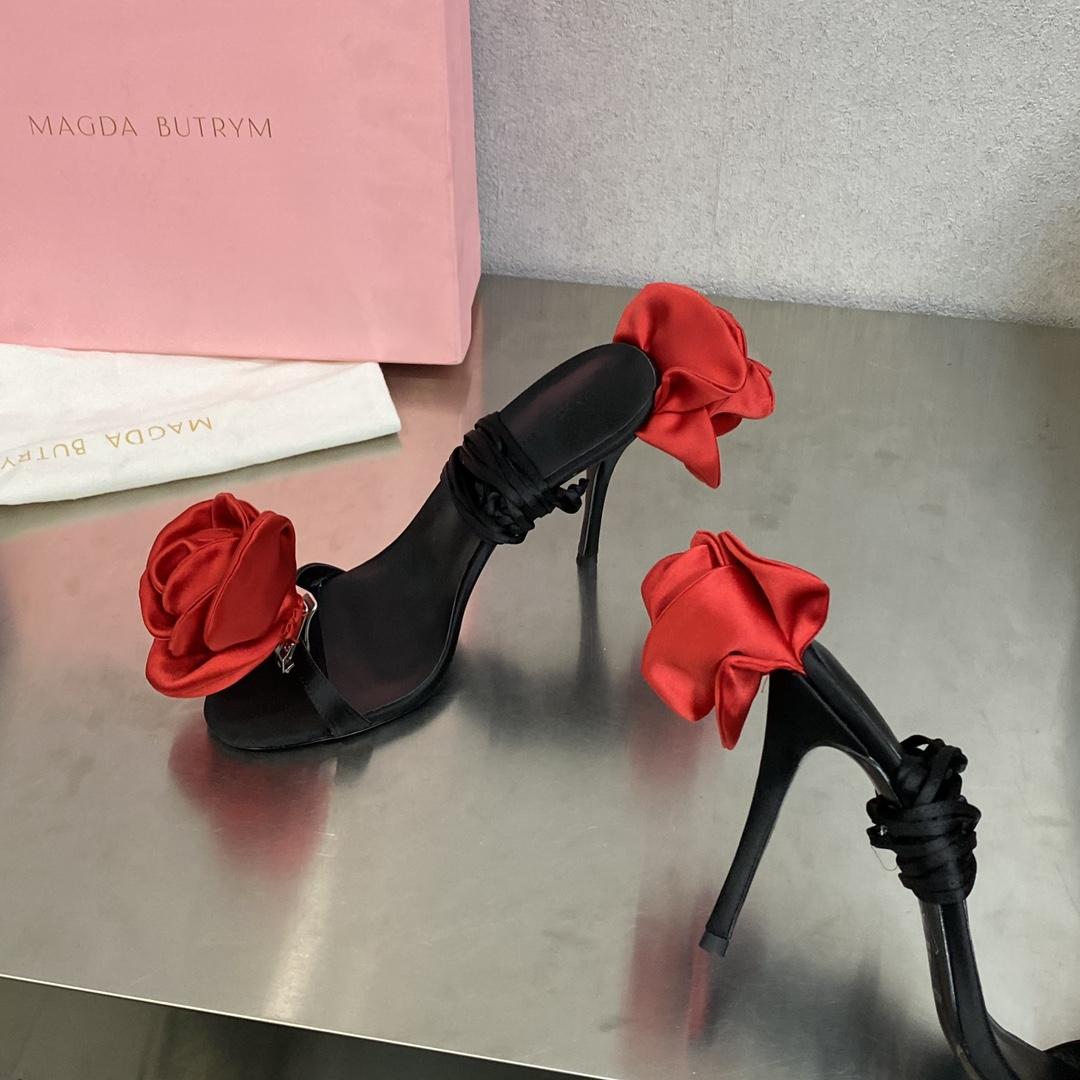 Magda Butrym Flower Heel Sandals - DopestKickz