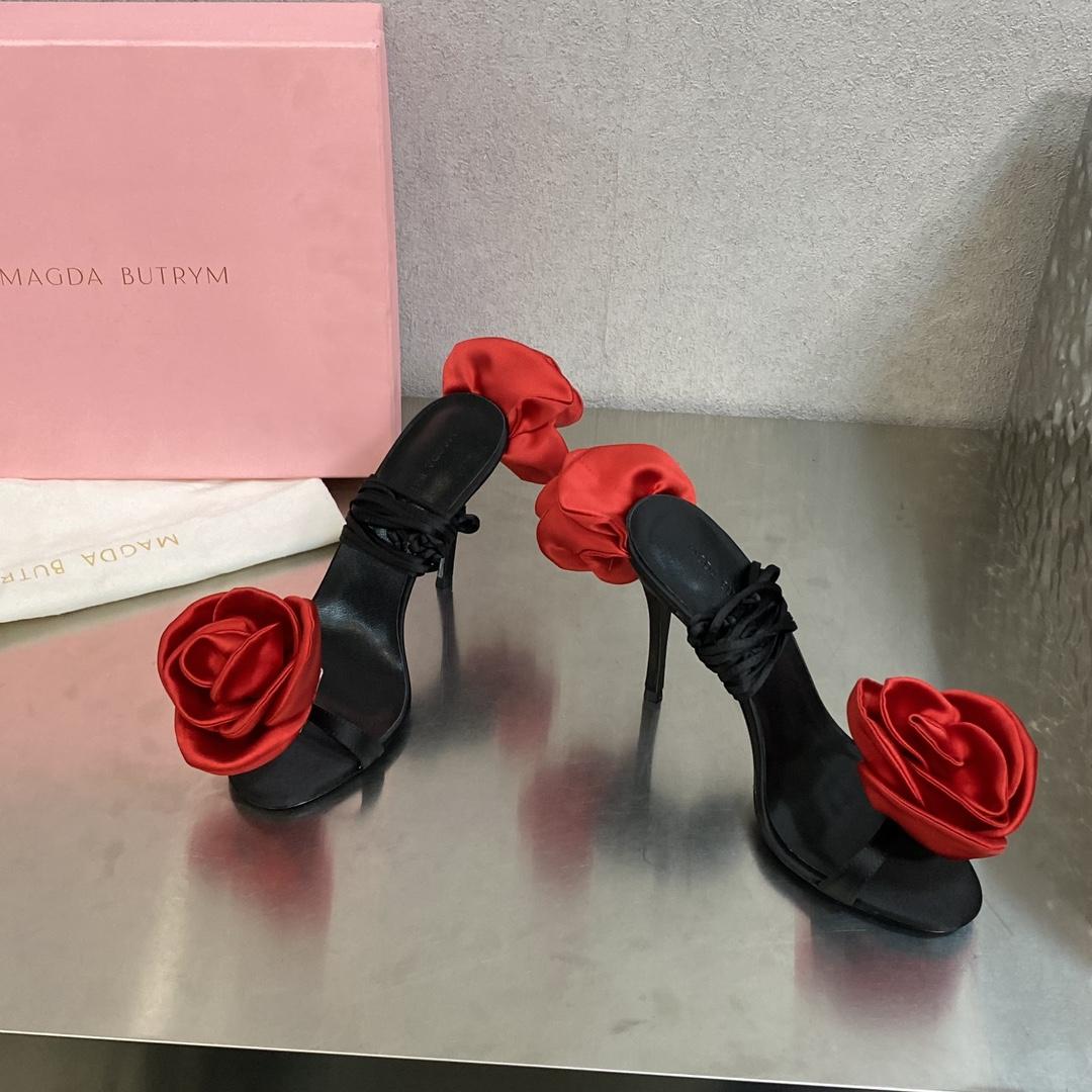 Magda Butrym Flower Heel Sandals - DopestKickz