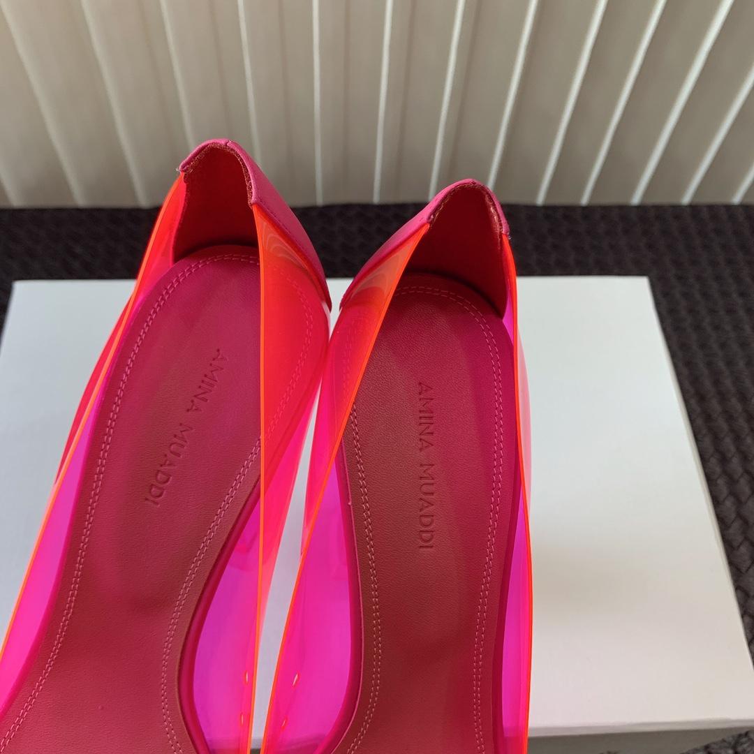 Amina Muaddi Begum Glass Pink Slingbacks - DopestKickz