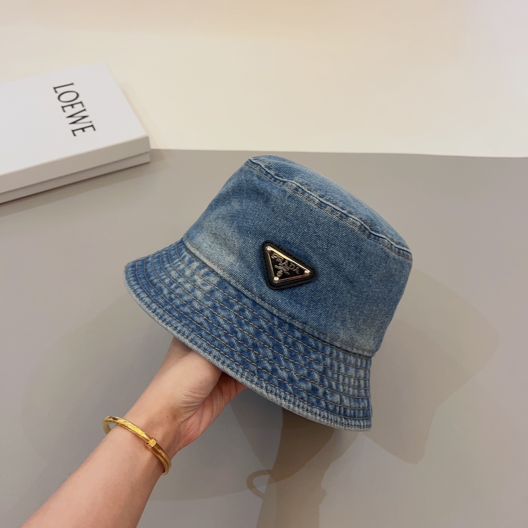 Prada Denim Bucket Hat - DopestKickz