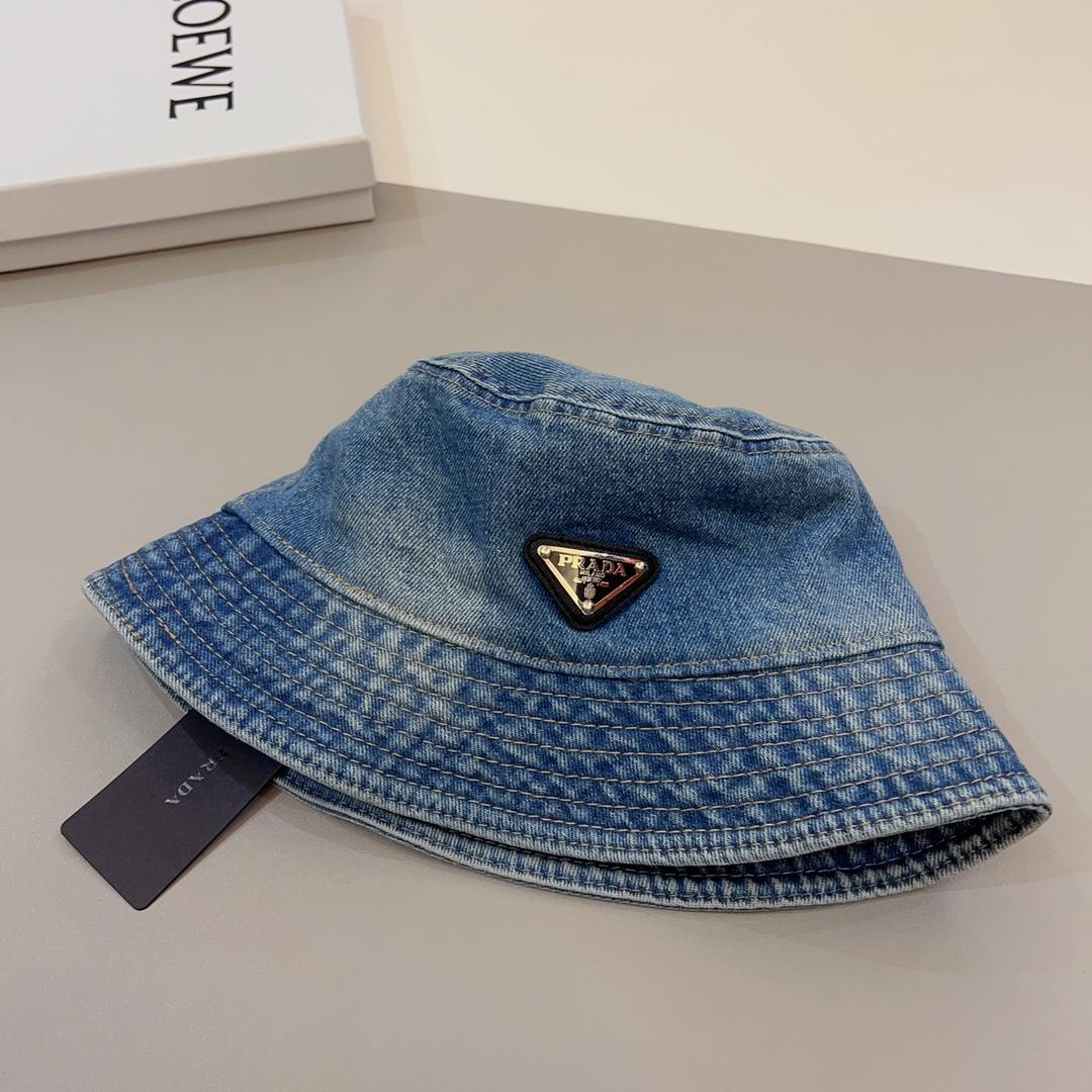 Prada Denim Bucket Hat - DopestKickz