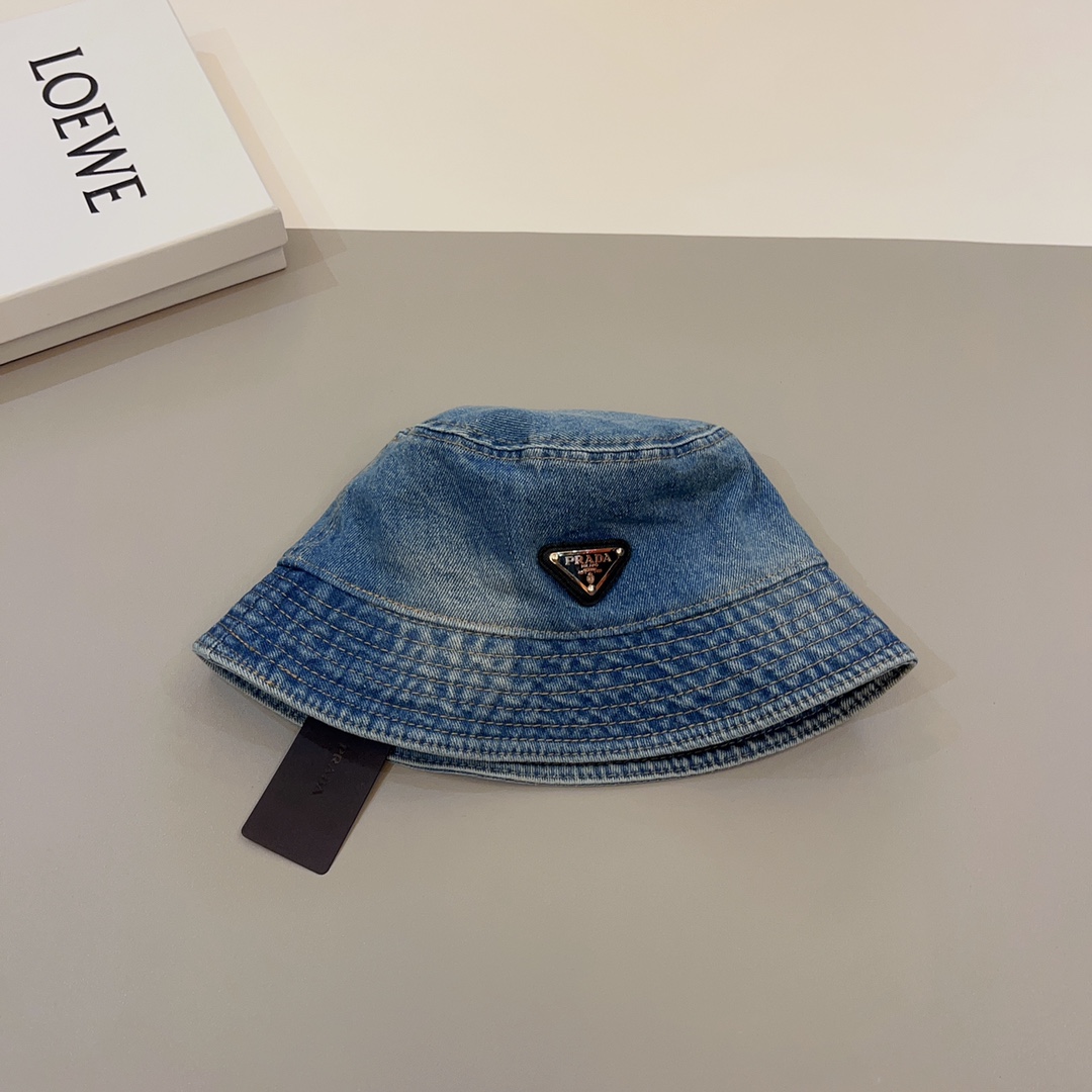 Prada Denim Bucket Hat - DopestKickz