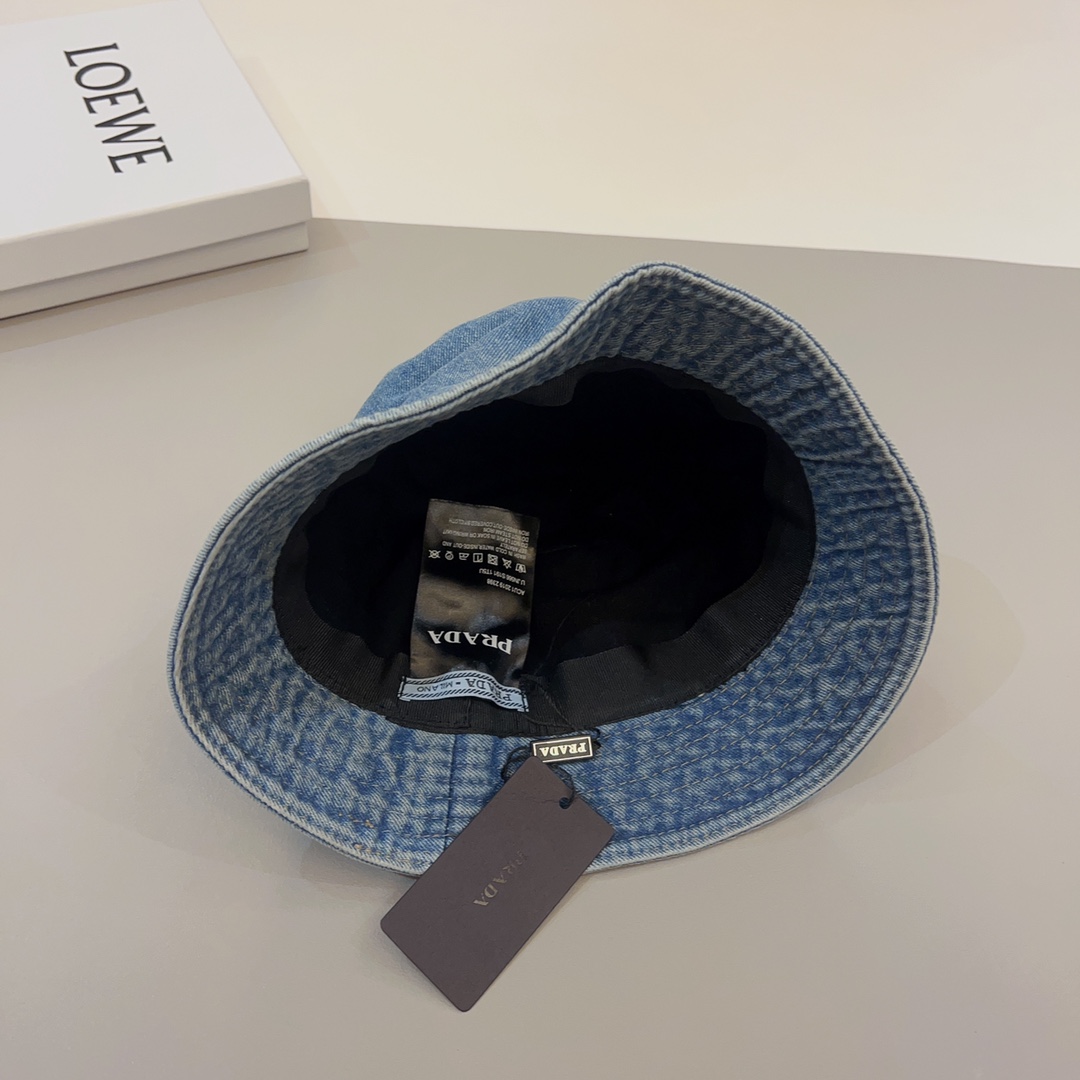 Prada Denim Bucket Hat - DopestKickz