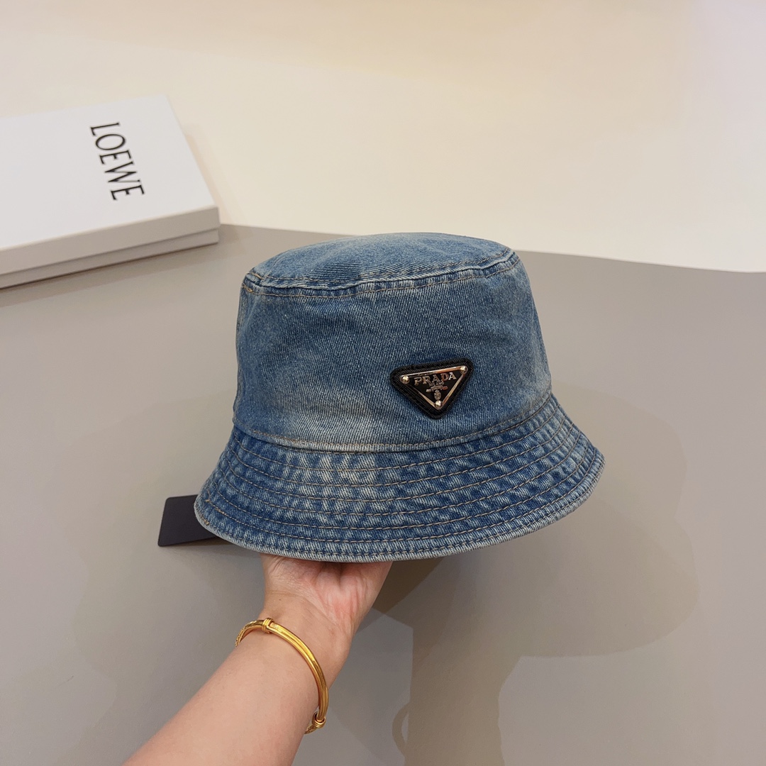 Prada Denim Bucket Hat - DopestKickz