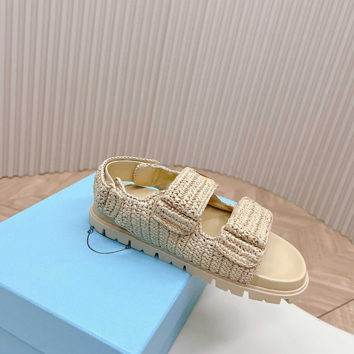 Prada Woven Fabric Sandals - DopestKickz