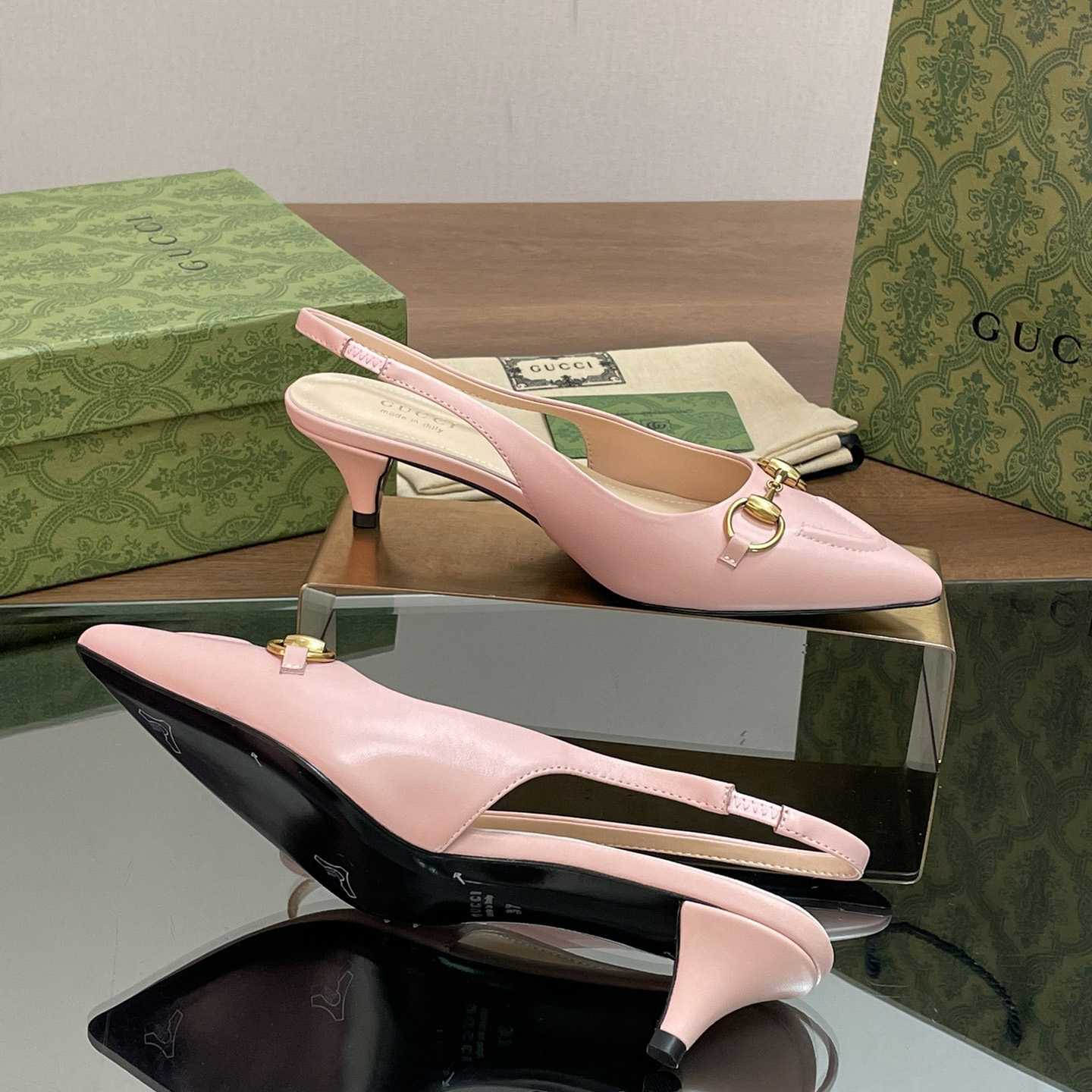 Gucci Women's Horsebit Slingback Pump - DopestKickz