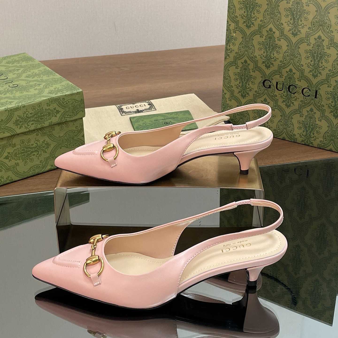 Gucci Women's Horsebit Slingback Pump - DopestKickz