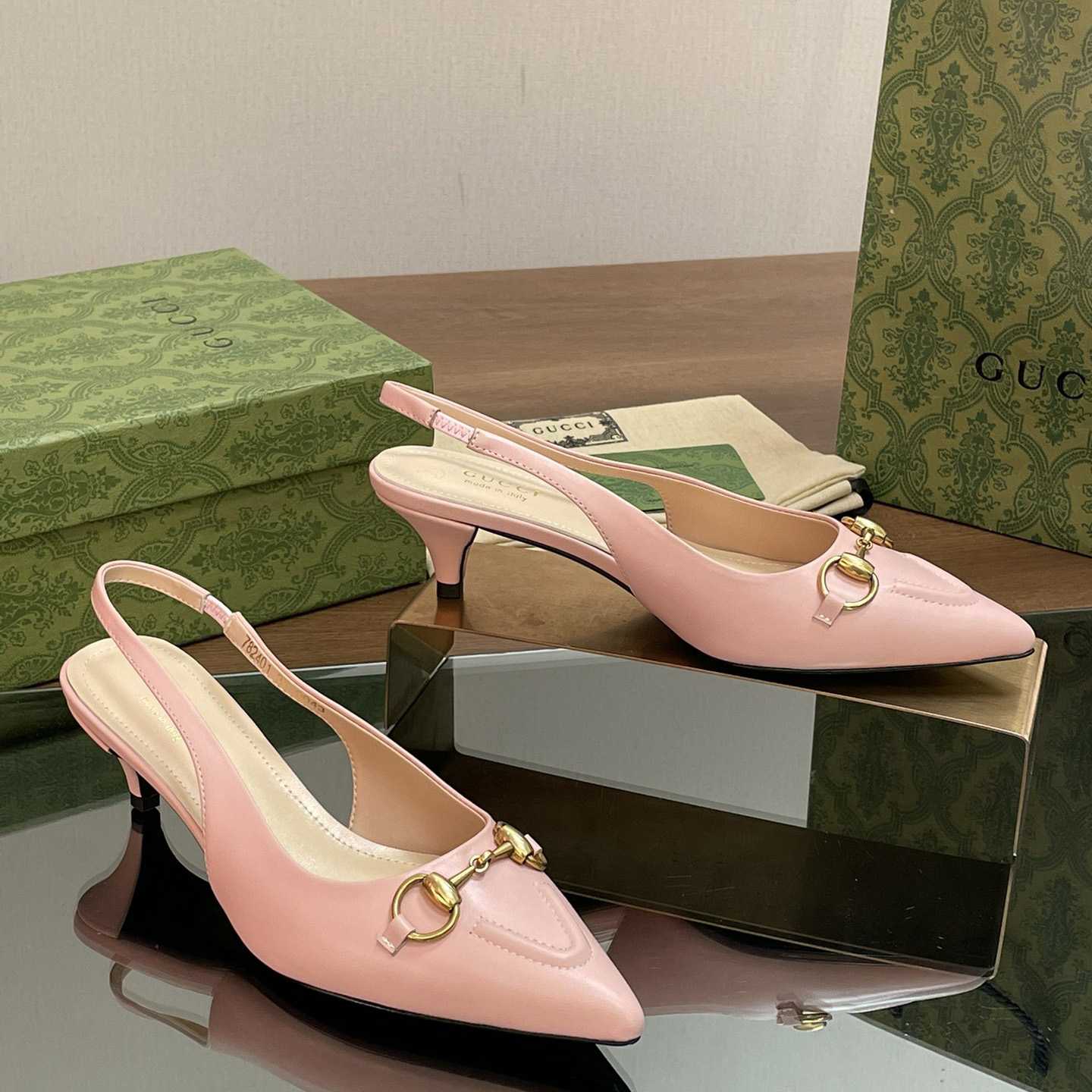 Gucci Women's Horsebit Slingback Pump - DopestKickz