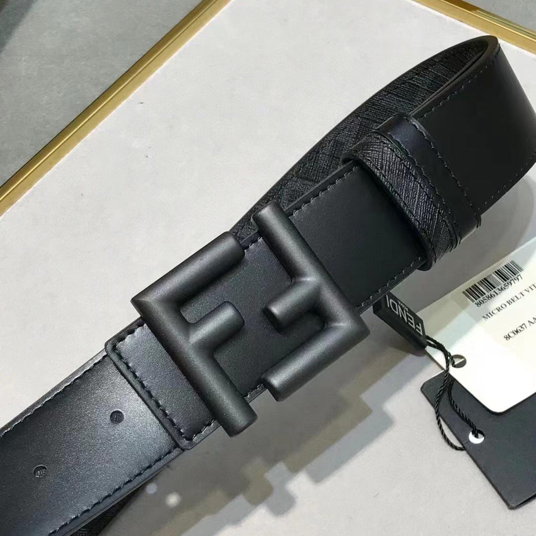 Fendi FF Logo-buckle Leather Belt - DopestKickz