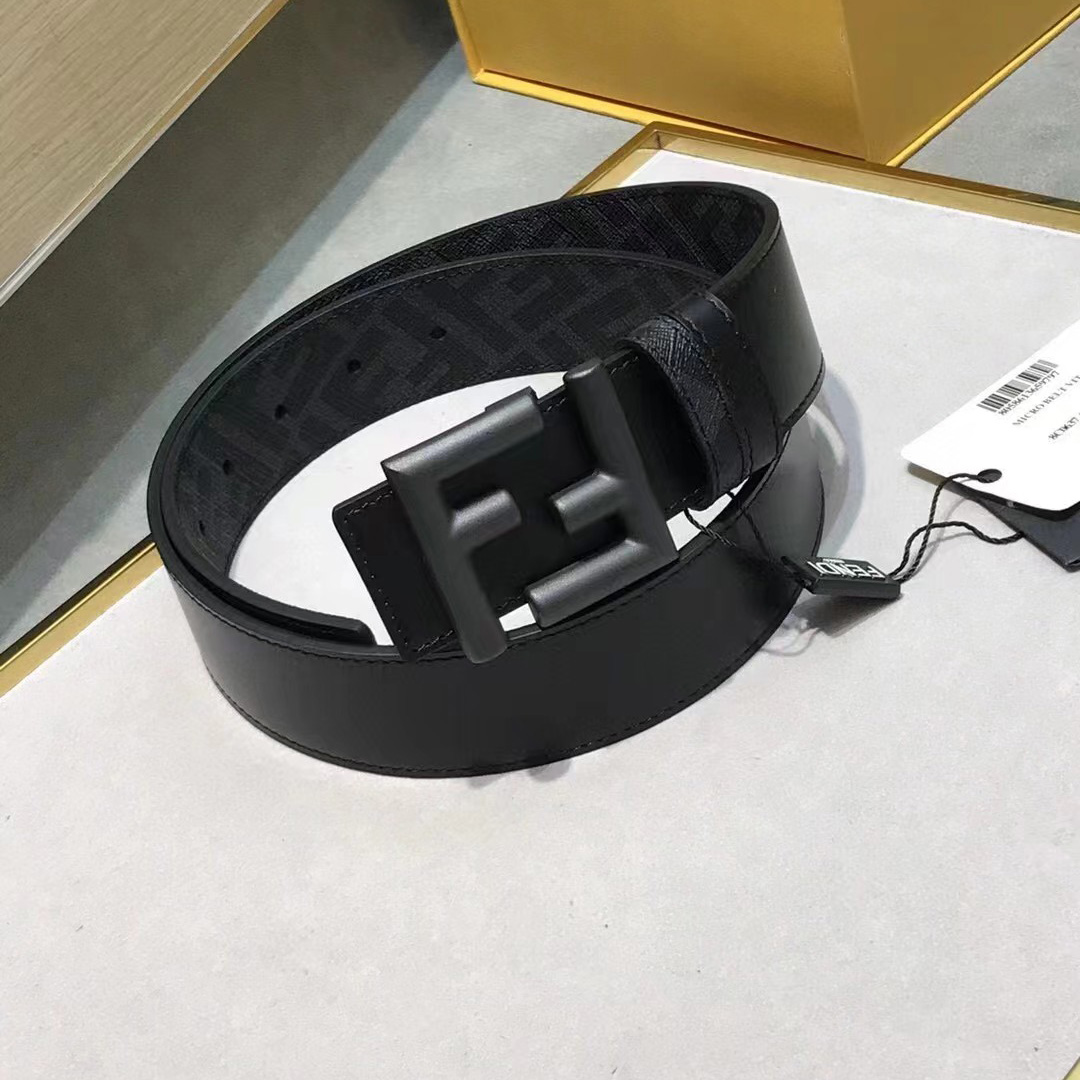 Fendi FF Logo-buckle Leather Belt - DopestKickz