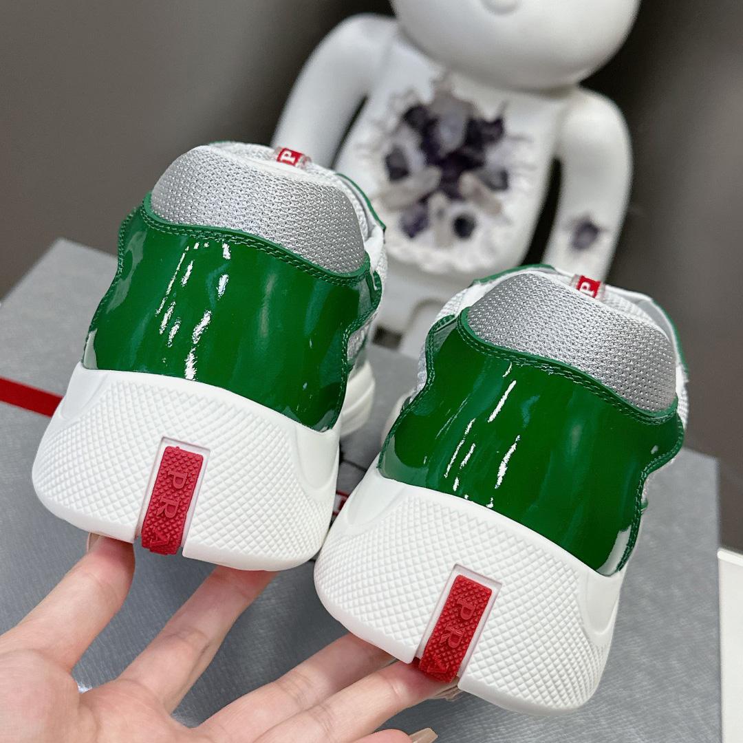 Prada Patent Leather And Technical Fabric Prada America's Cup Sneakers - DopestKickz