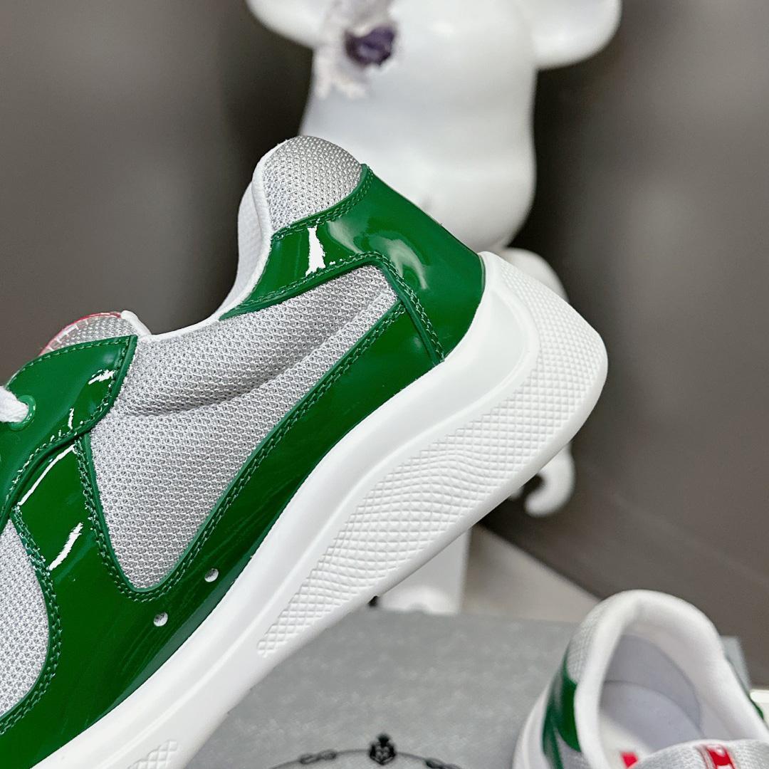Prada Patent Leather And Technical Fabric Prada America's Cup Sneakers - DopestKickz