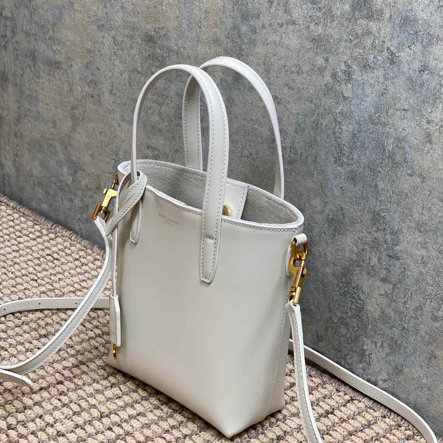 Saint Laurent Mini Toy Shopping Saint Laurent In Box Leather - DopestKickz