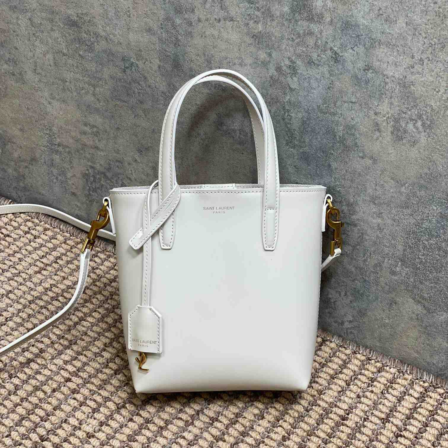 Saint Laurent Mini Toy Shopping Saint Laurent In Box Leather - DopestKickz