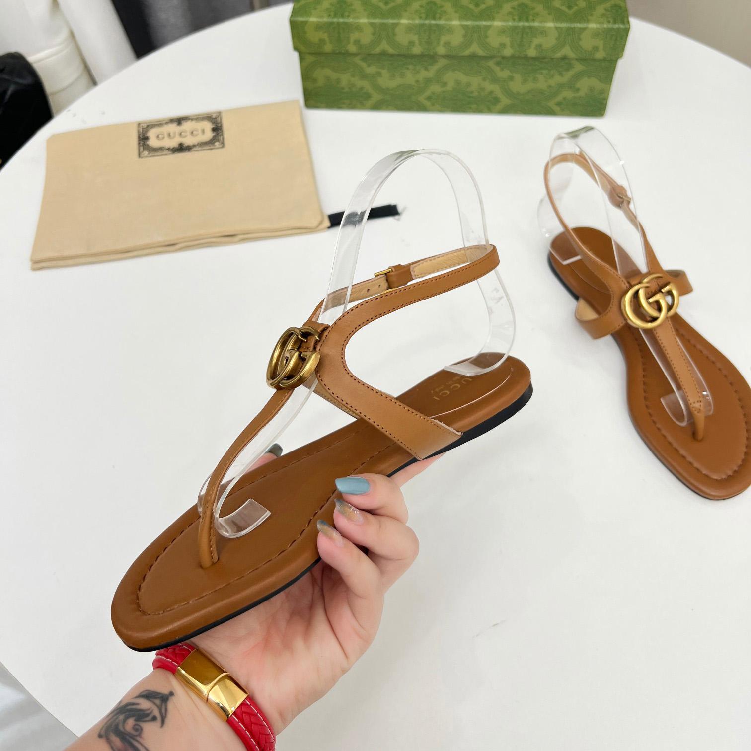 Gucci Women's Double G Thong Sandal - DopestKickz