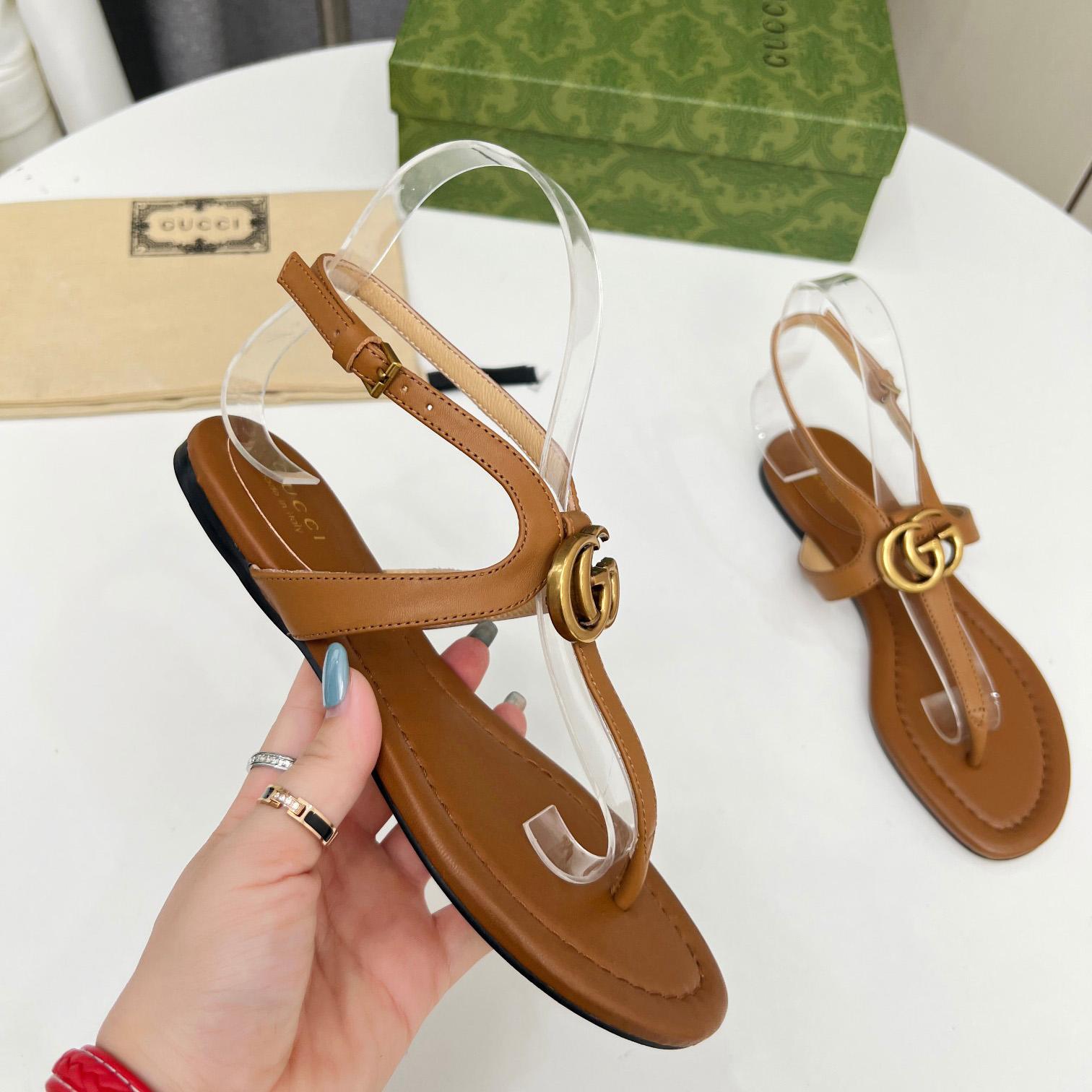 Gucci Women's Double G Thong Sandal - DopestKickz