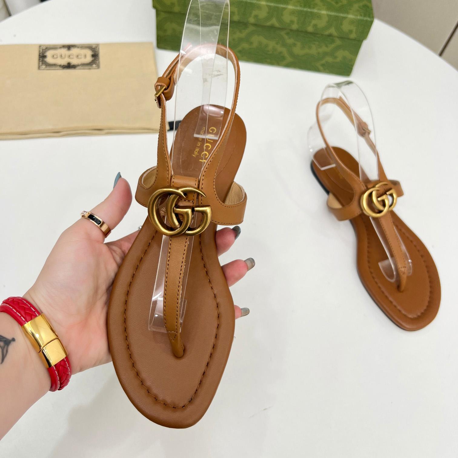 Gucci Women's Double G Thong Sandal - DopestKickz