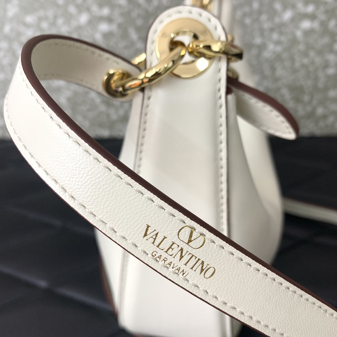 Valenti VLogo Moon Mini Hobo Bag In Nappa Leather With Chain - DopestKickz