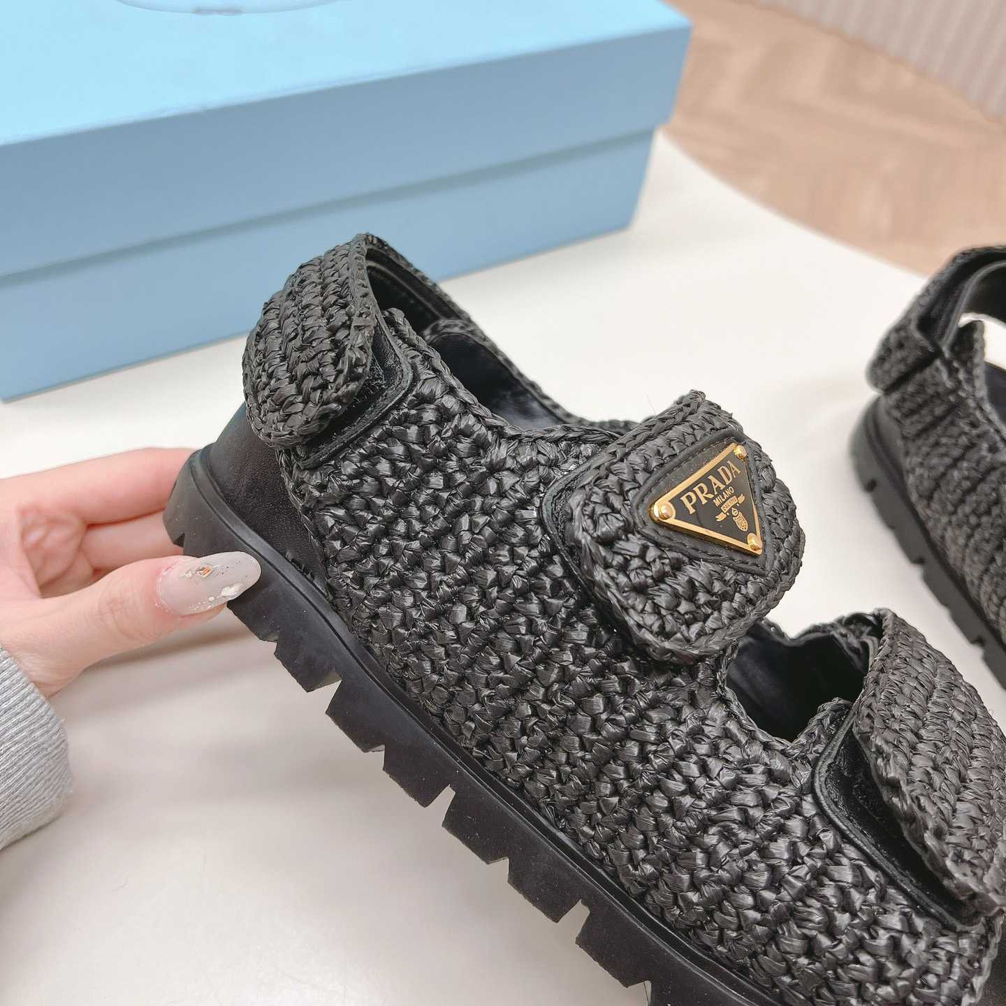 Prada Woven Fabric Sandals - DopestKickz