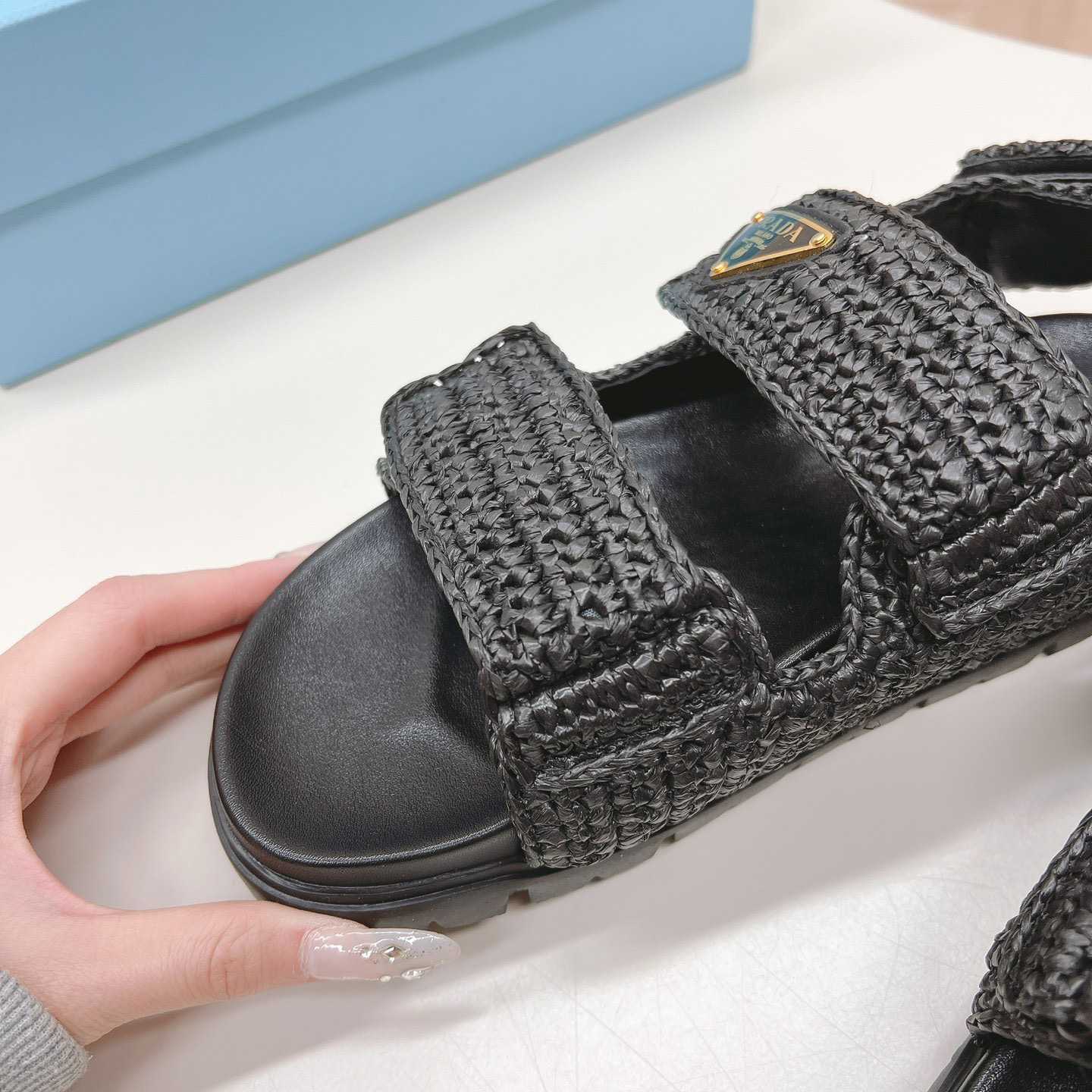 Prada Woven Fabric Sandals - DopestKickz